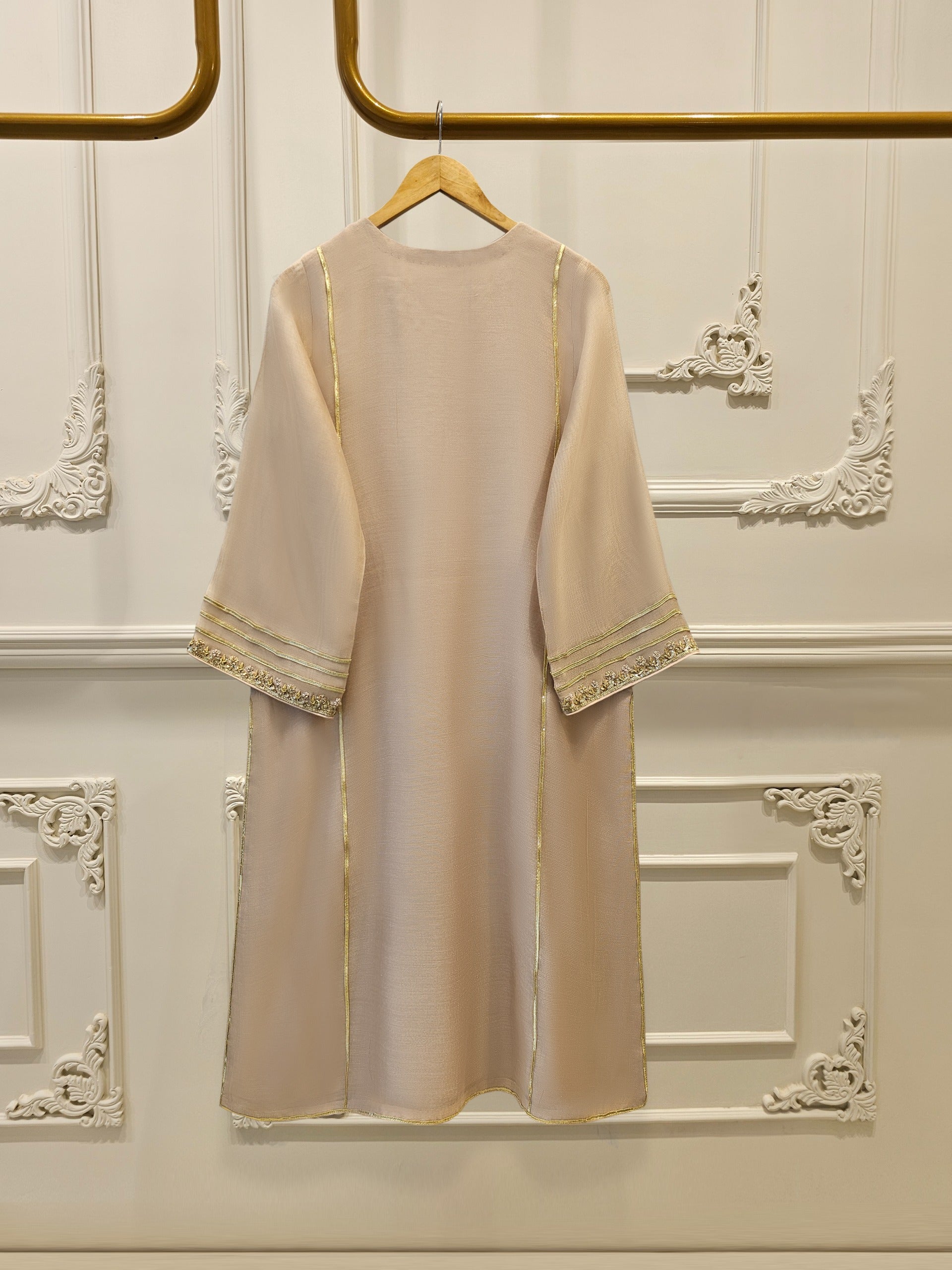3 Piece - Pure Embroidered Cotton Net Suit S111634 - Image 6
