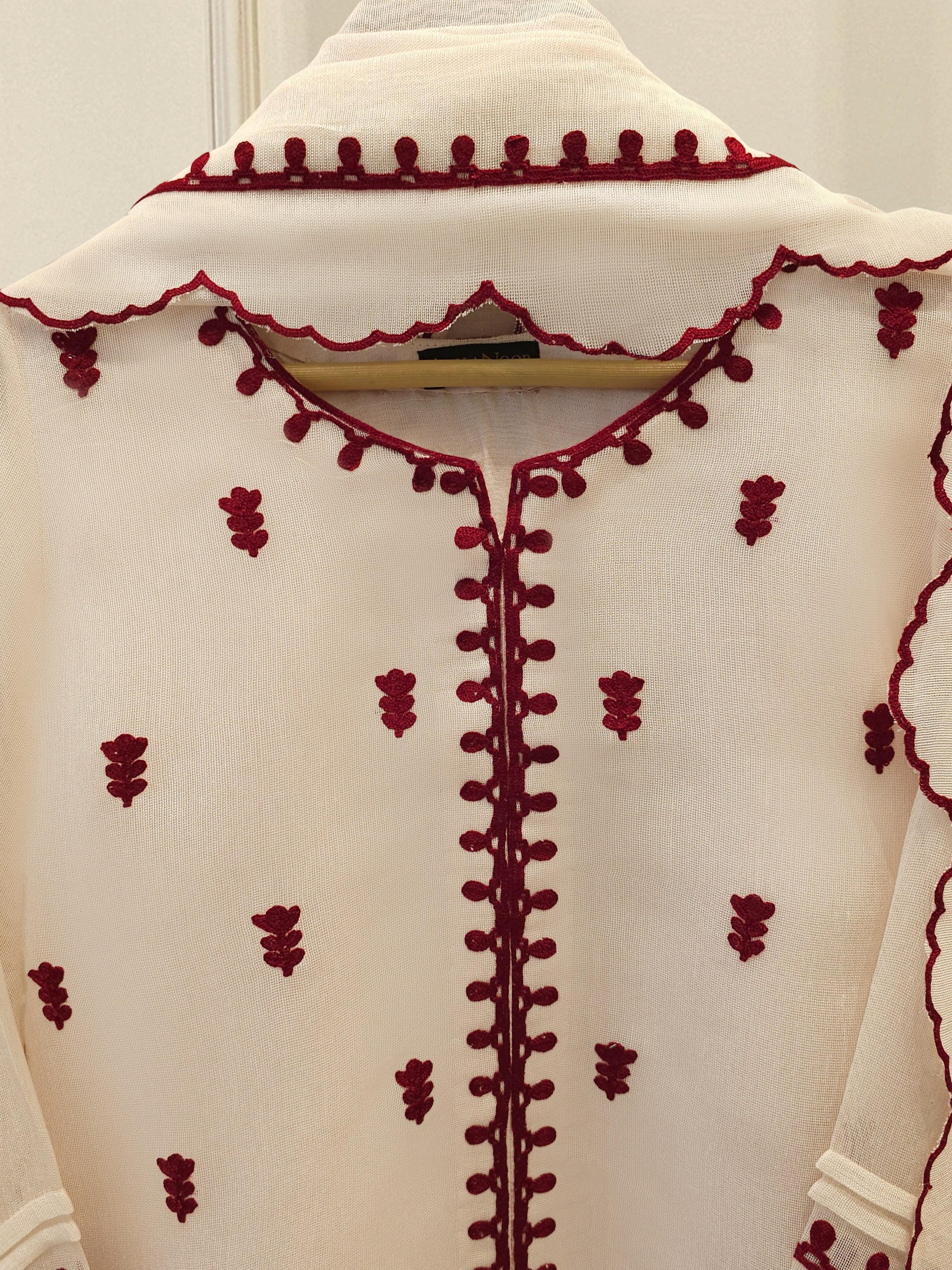 3 Piece - Pure Embroidered Cotton Net Suit S111855 - Image 2