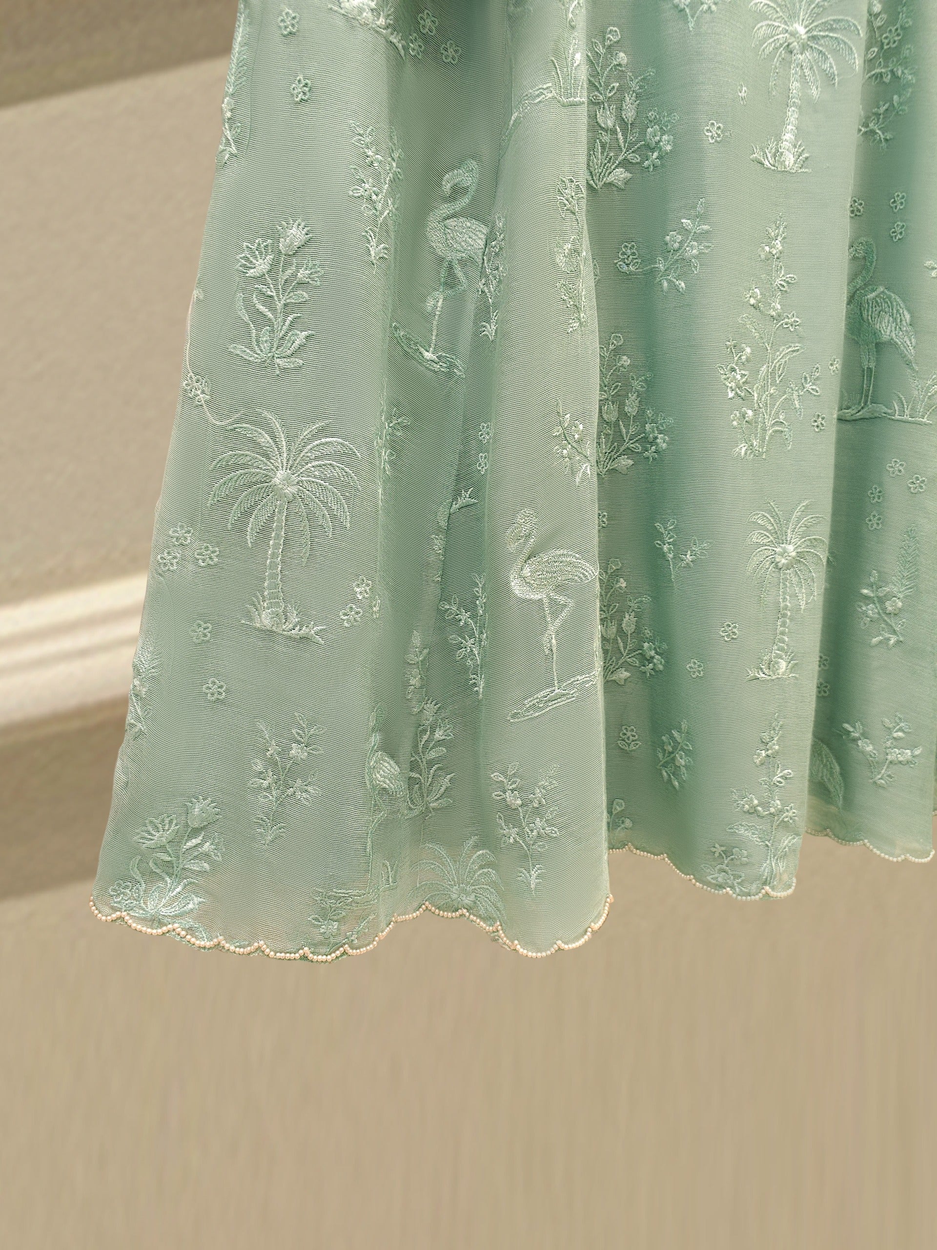 3 Piece - Pure Embroidered Cotton Net Suit S111867 - Image 6