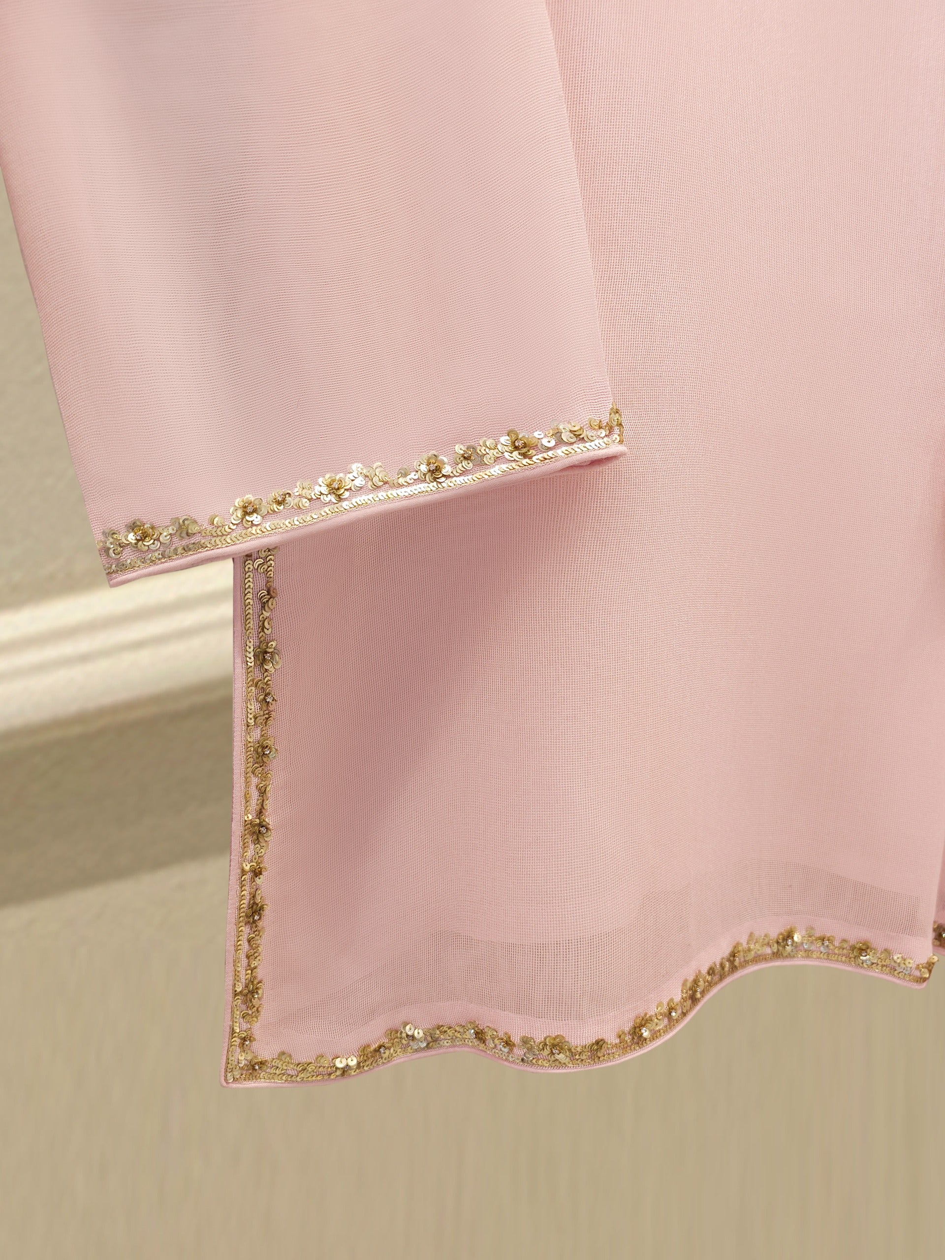 3 Piece - Pure Embroidered Cotton Net Suit S111874 - Image 3