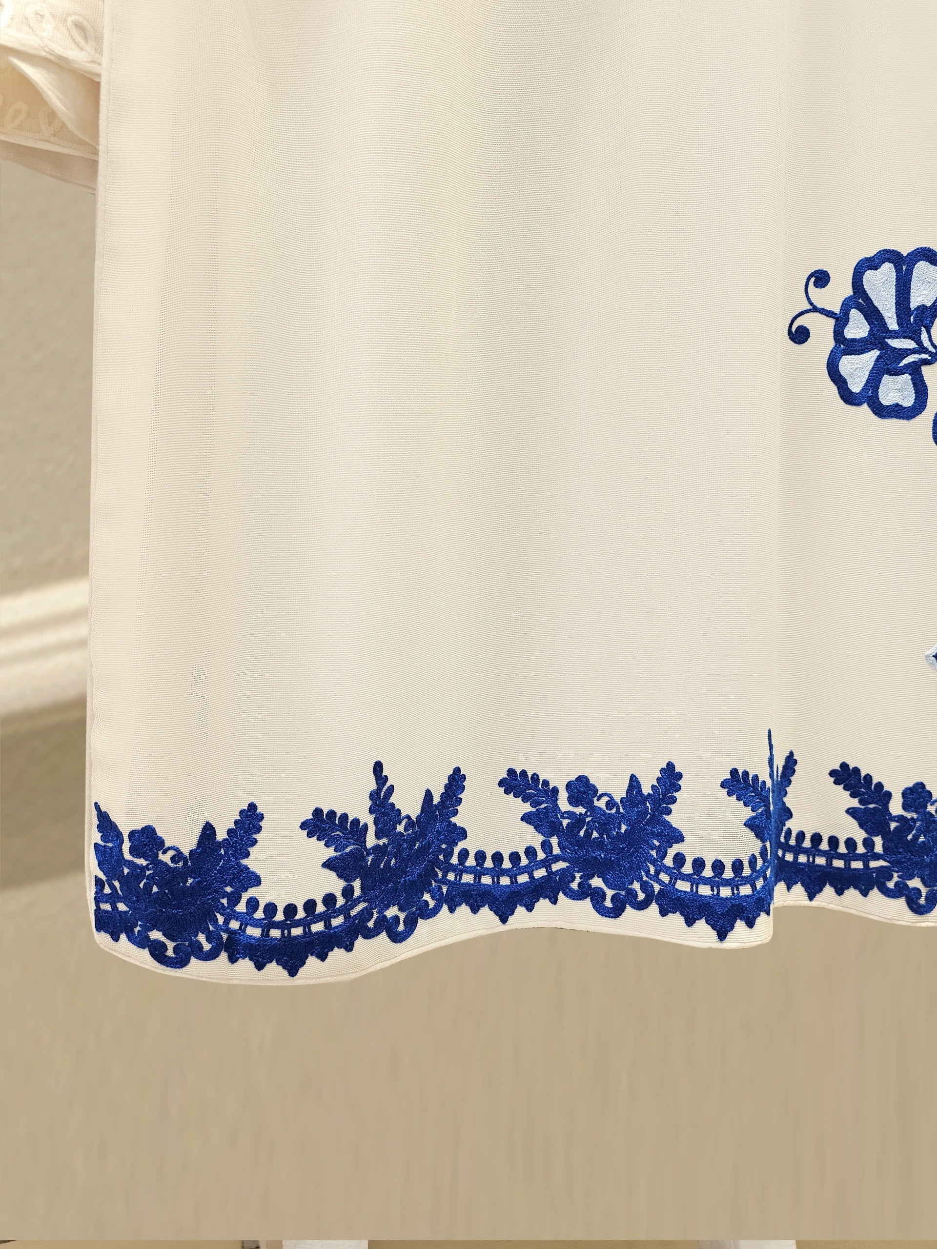 3 Piece - Pure Embroidered Cotton Net Suit S111886 - Image 5