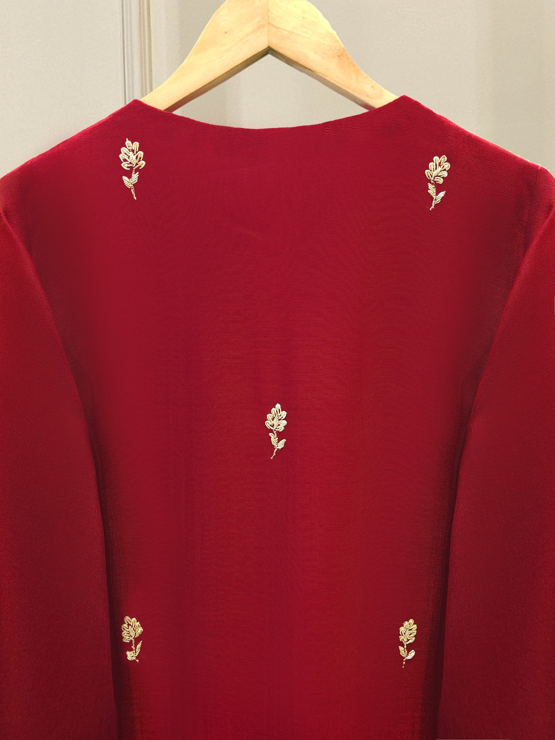 3 Piece - Pure Embroidered Cotton Net Suit S111906 - Image 4