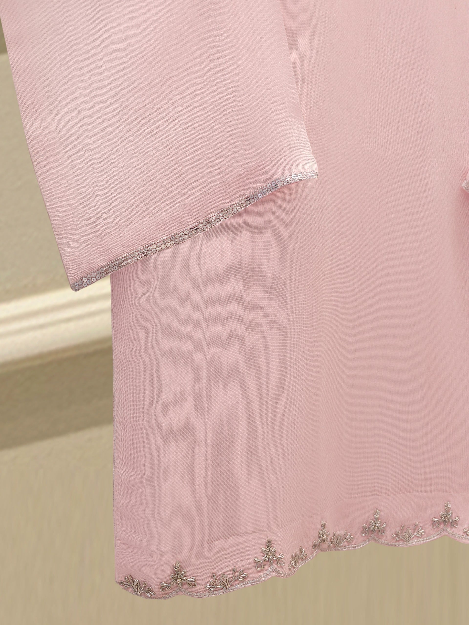 3 Piece - Pure Embroidered Cotton Net Suit S111909 - Image 2