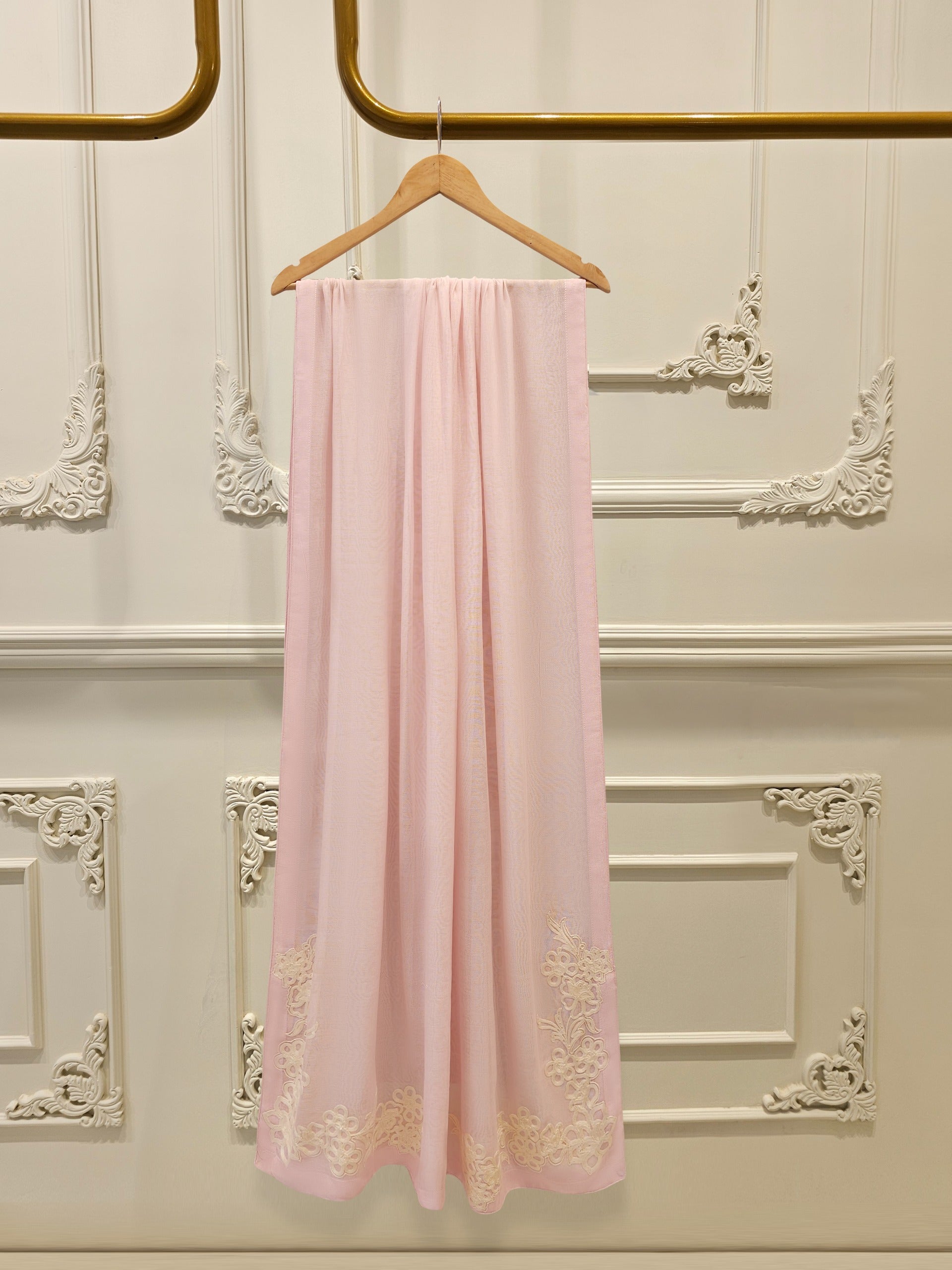 3 Piece - Pure Embroidered Cotton Net Suit S111956 - Image 5