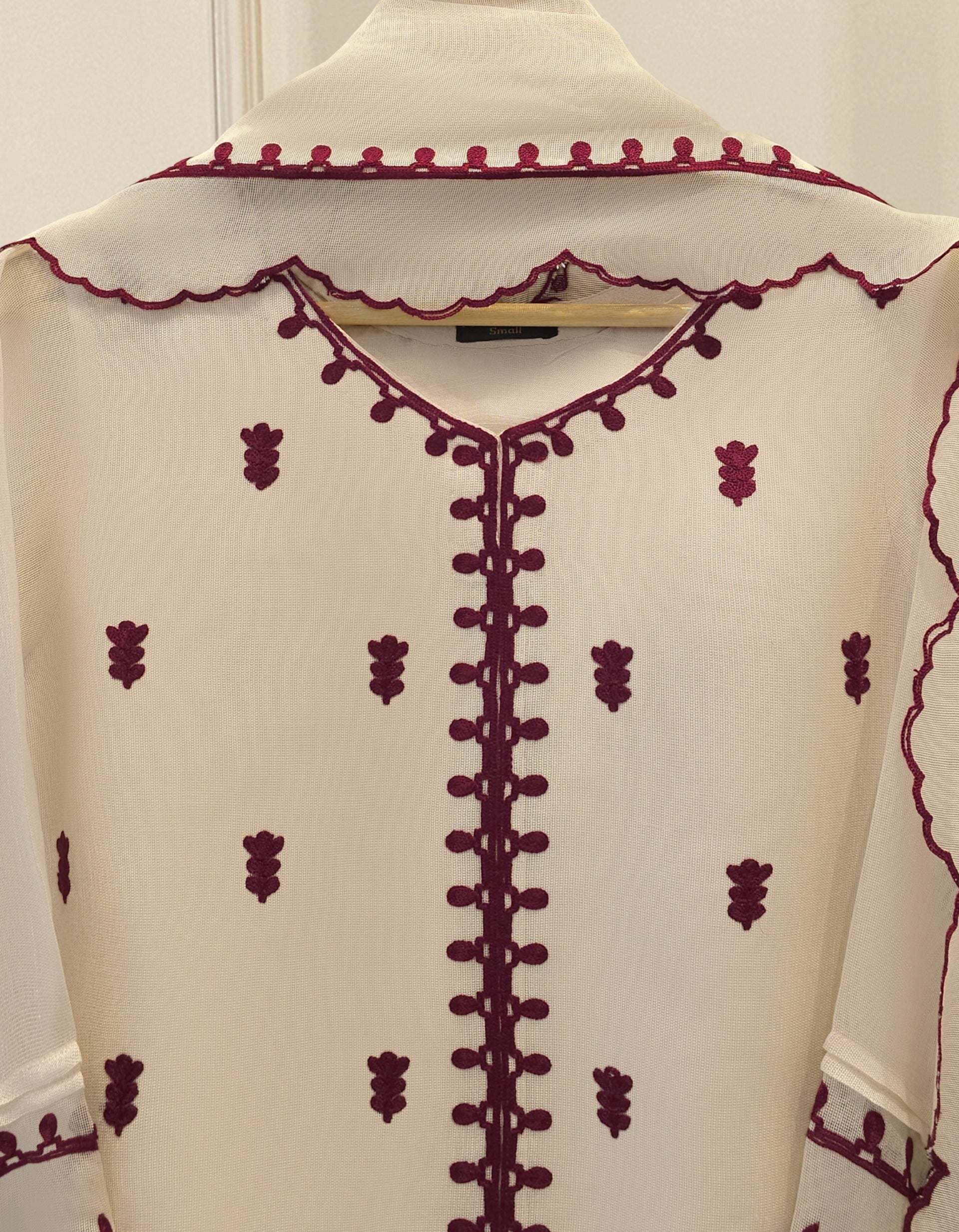 3 Piece - Pure Embroidered Cotton Net Suit S111971 - Image 2