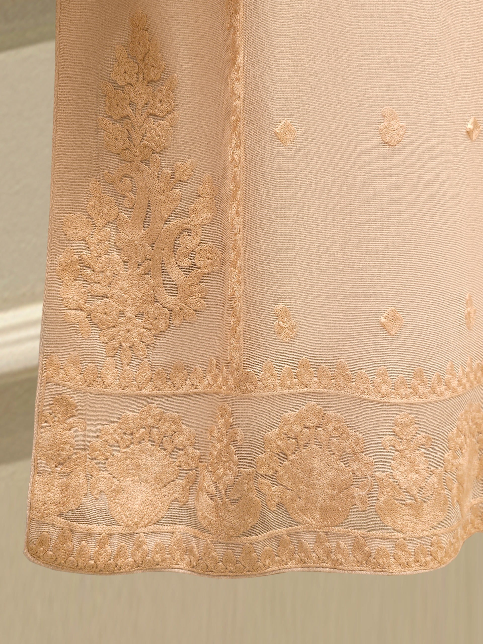 3 Piece - Pure Embroidered Cotton Net Suit S111997 - Image 4
