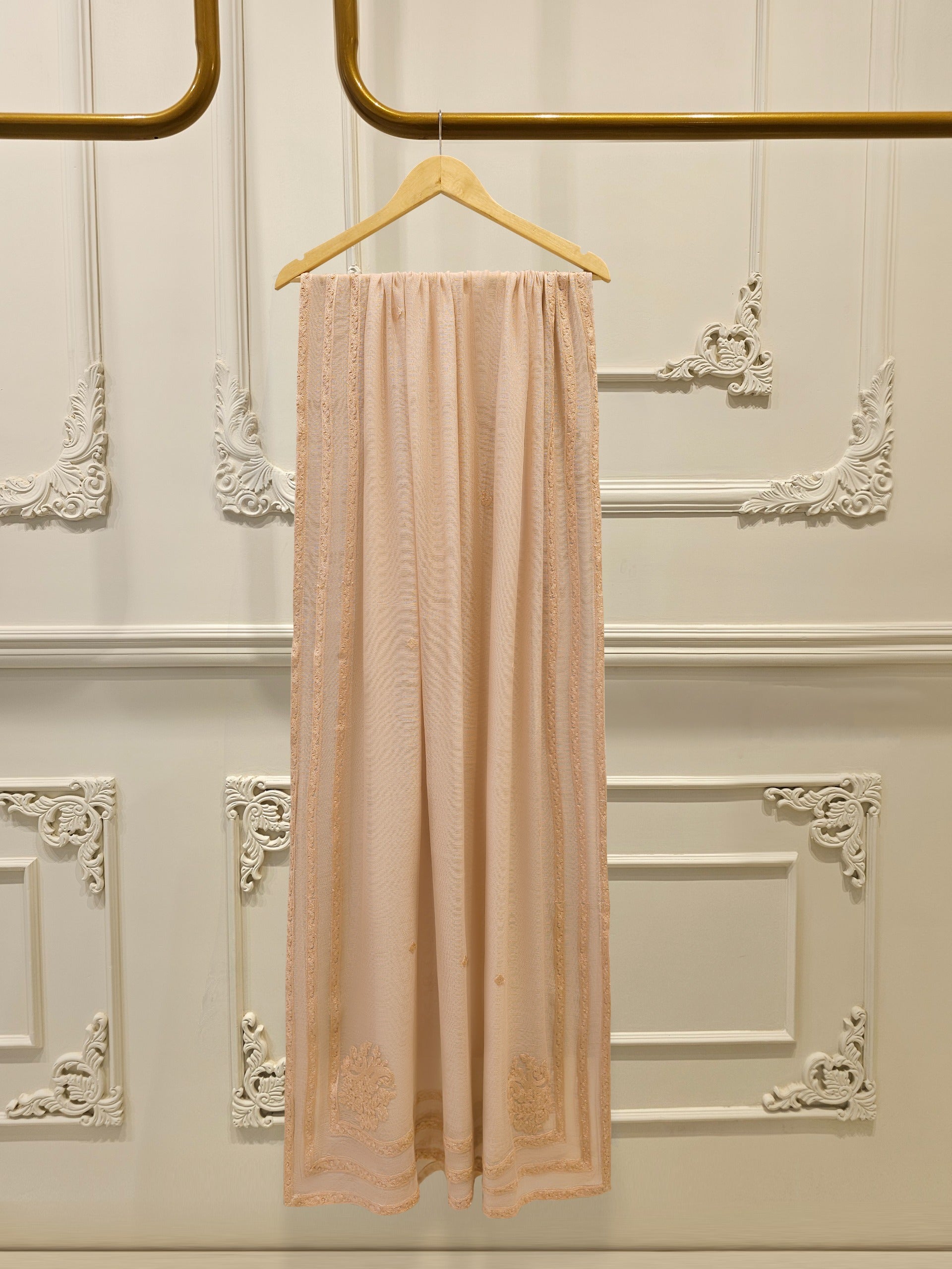 3 Piece - Pure Embroidered Cotton Net Suit S111997 - Image 5