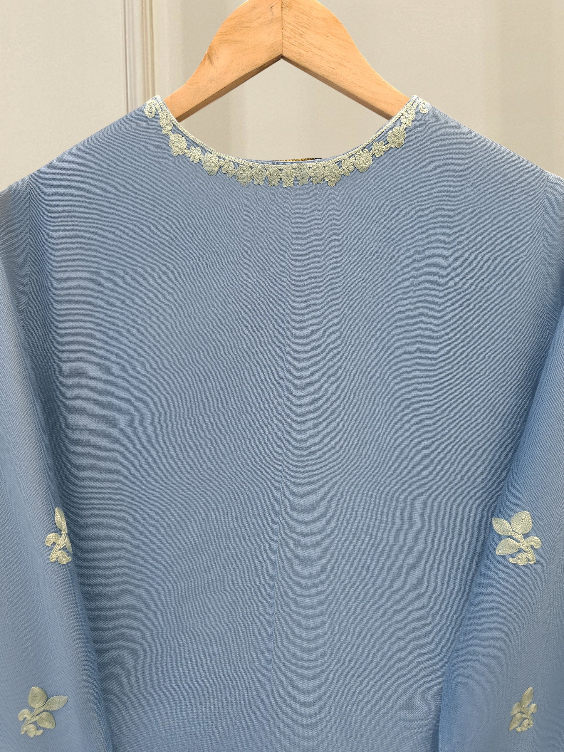 3 Piece - Pure Embroidered Cotton Net Suit S112014 - Image 6
