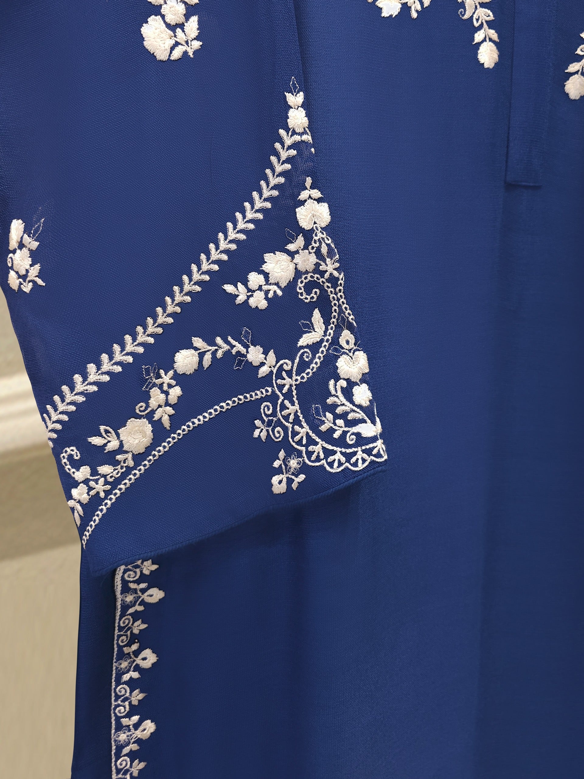 3 Piece - Pure Embroidered Cotton Net Suit S112025 - Image 3