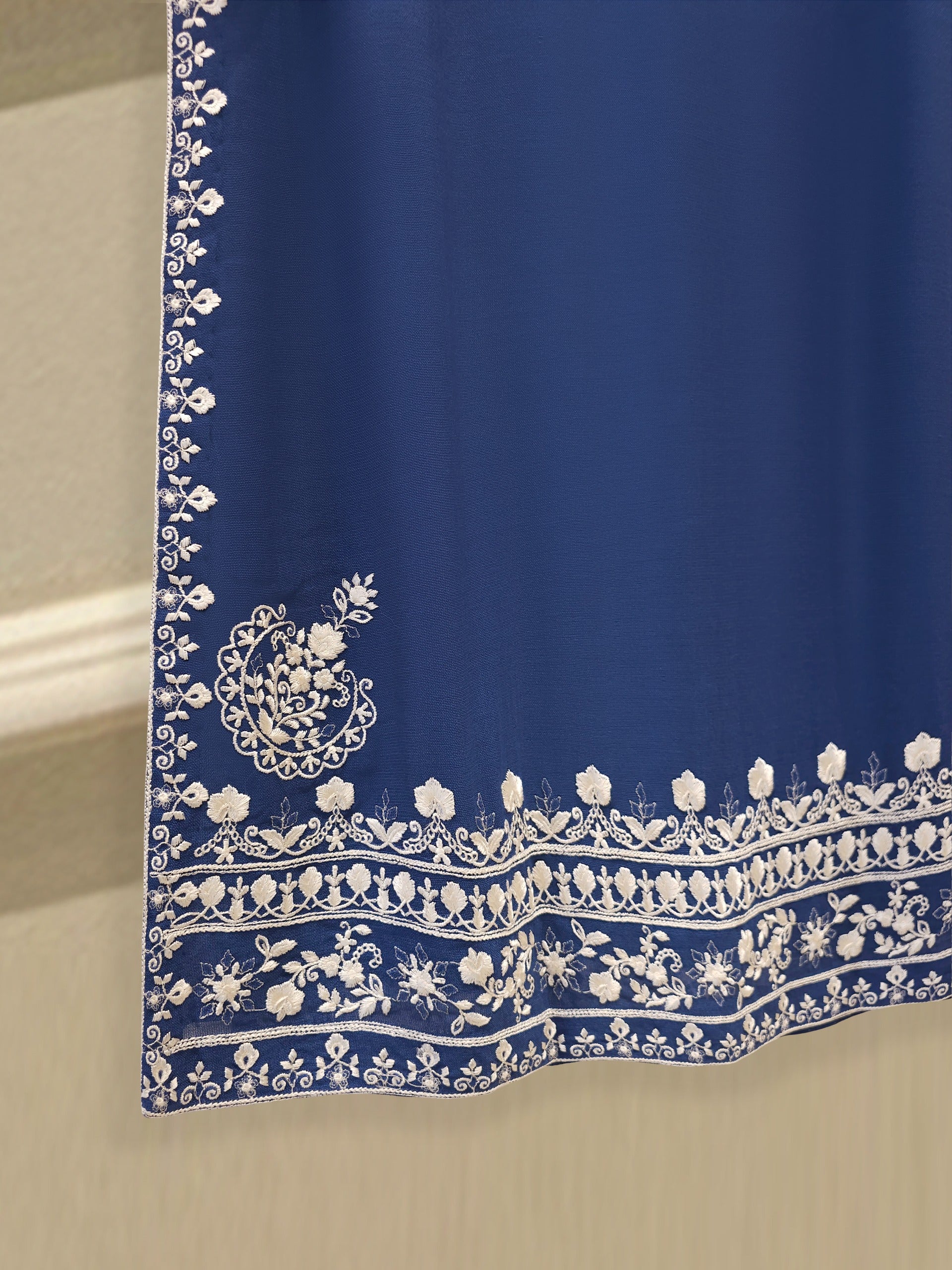 3 Piece - Pure Embroidered Cotton Net Suit S112025 - Image 4