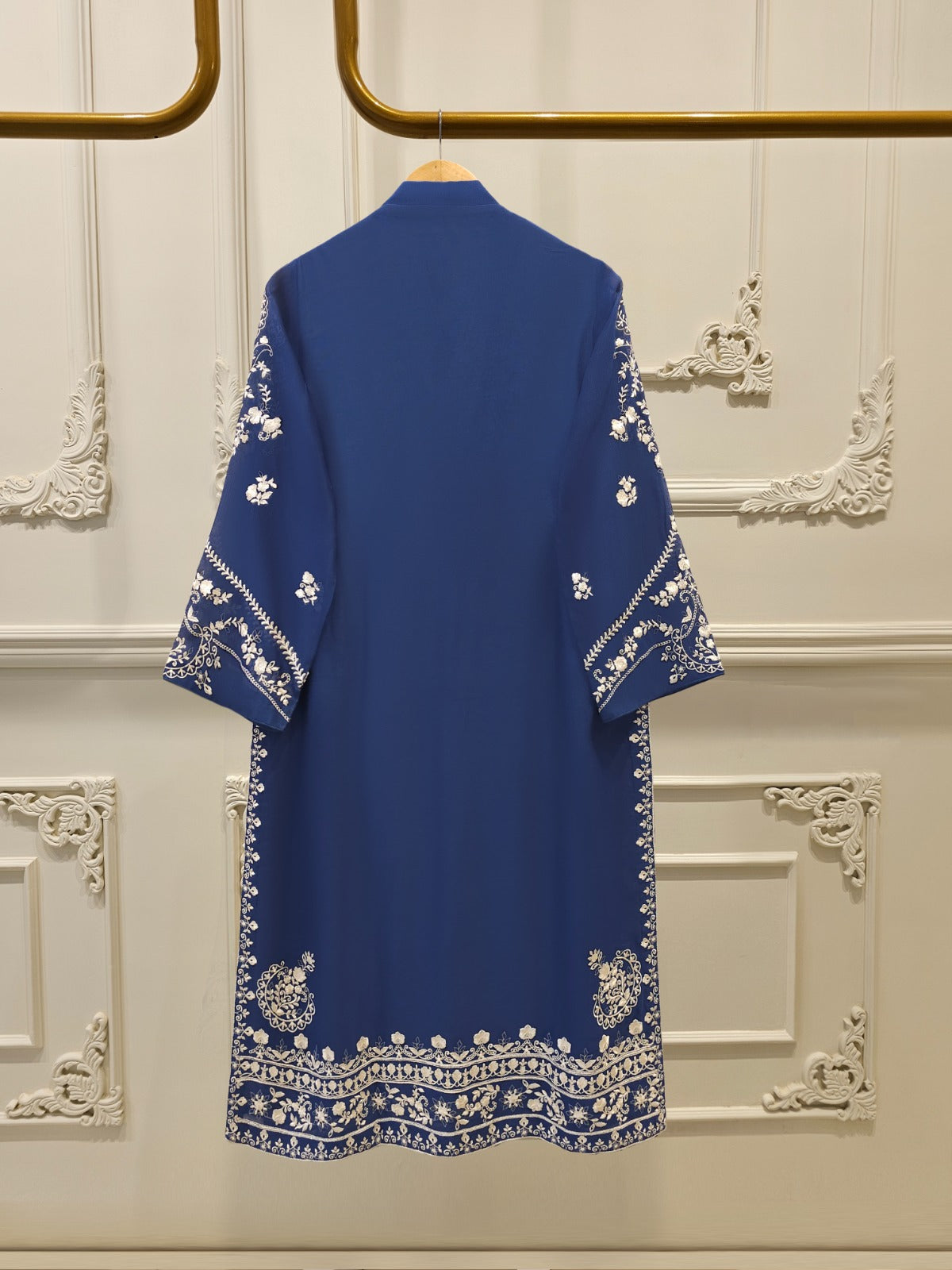 3 Piece - Pure Embroidered Cotton Net Suit S112025 - Image 5