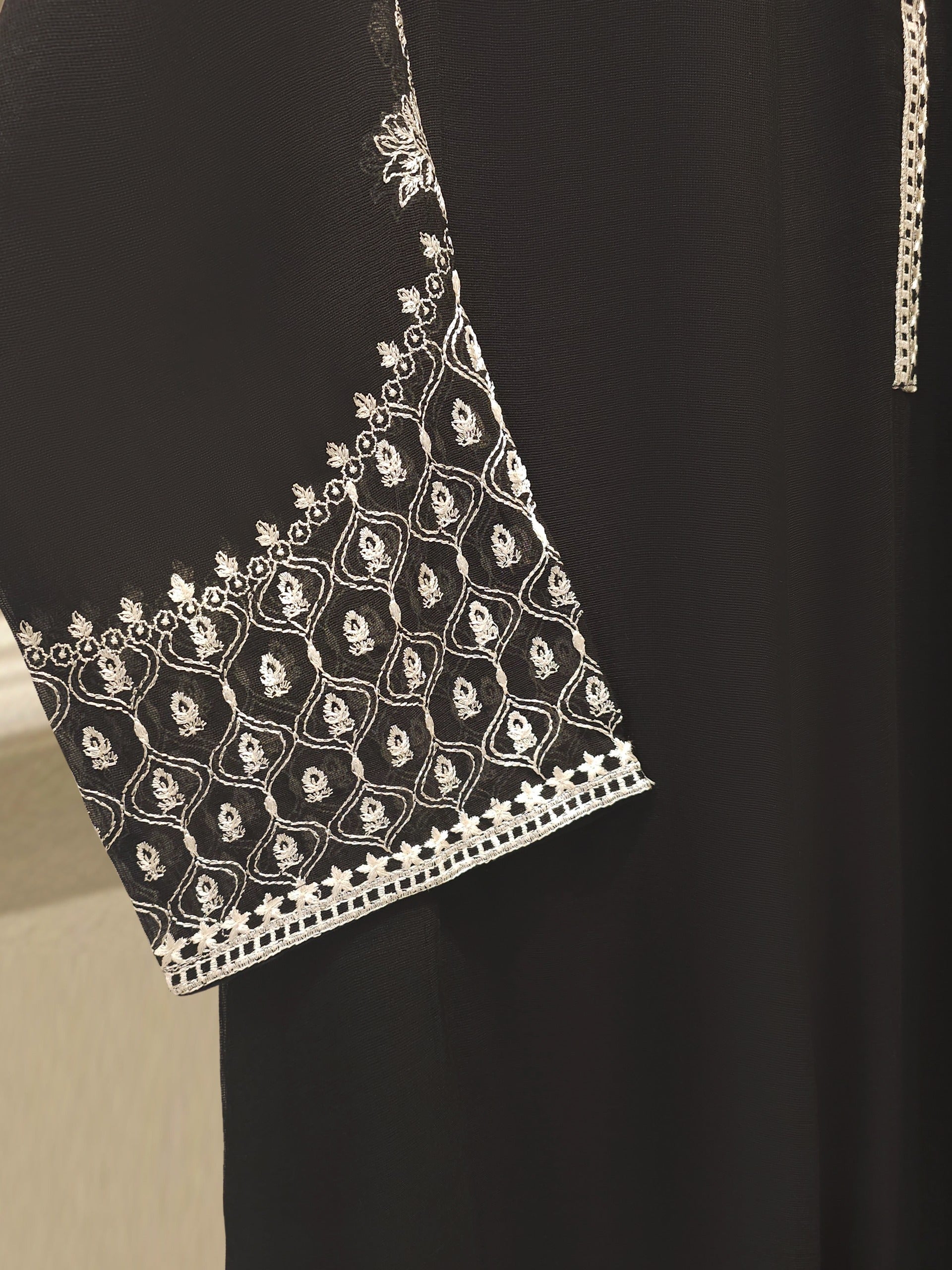 2 Piece - Pure Embroidered Cotton Net Suit S112032 - Image 3
