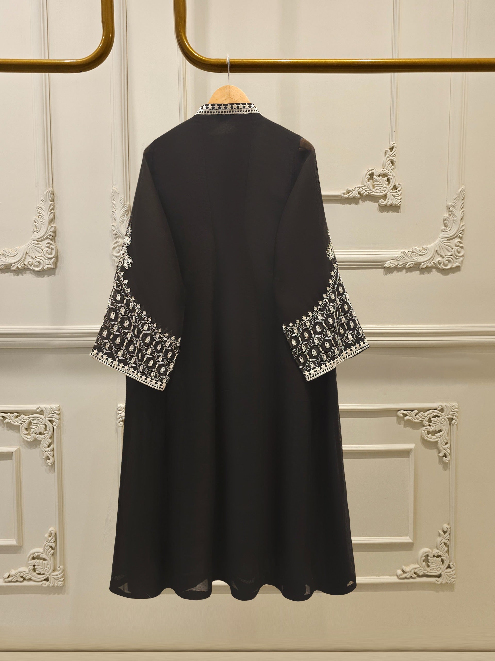 2 Piece - Pure Embroidered Cotton Net Suit S112032 - Image 4