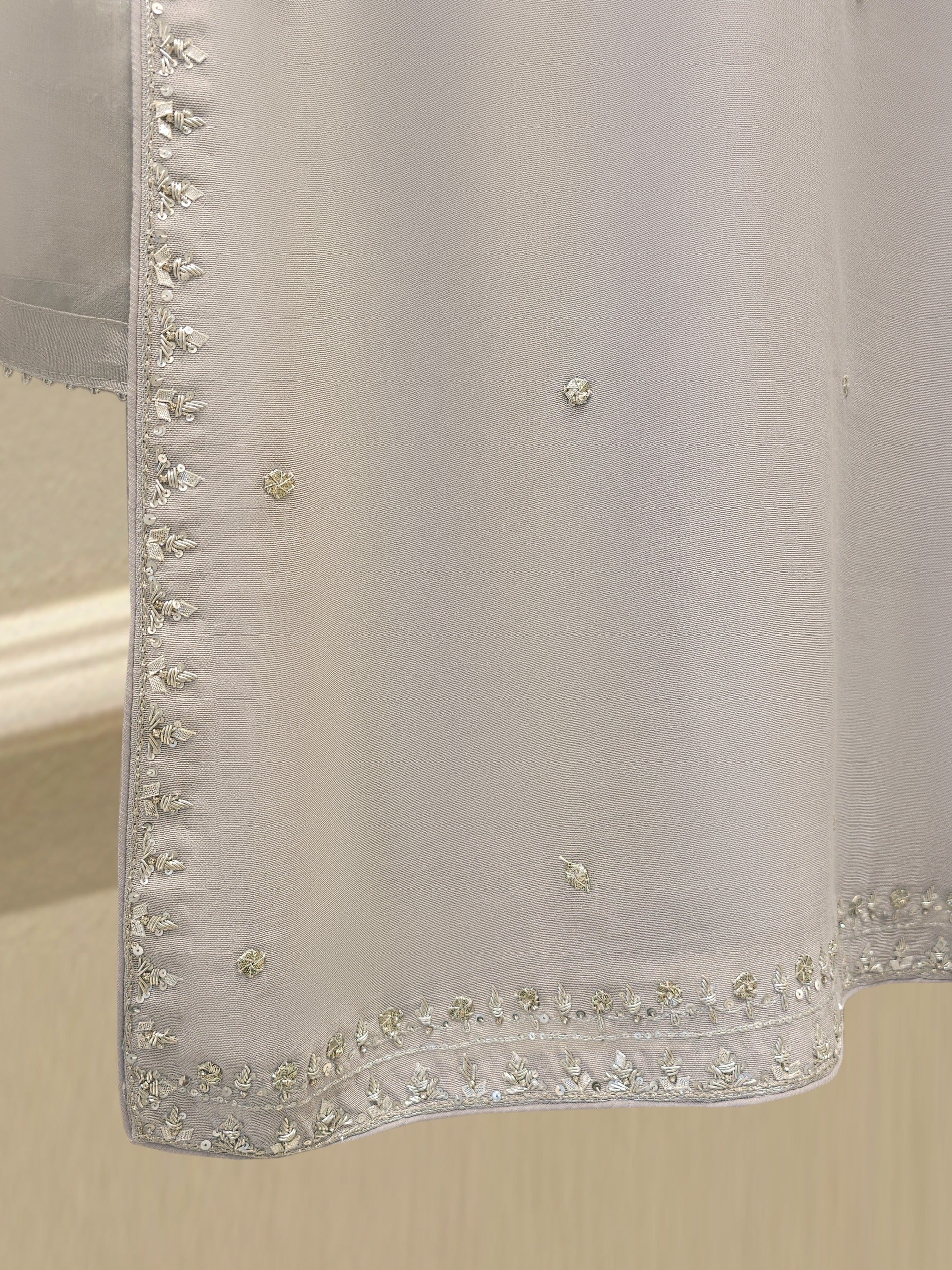 3 Piece - Pure Embroidered Cotton Net Suit S112035 - Image 4