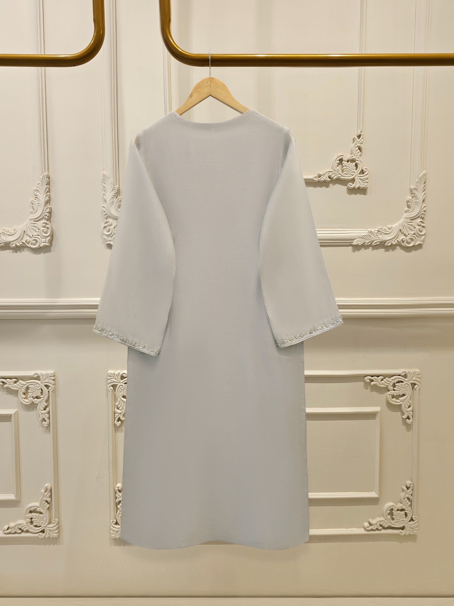 3 Piece - Pure Embroidered Cotton Net Suit S112035 - Image 5
