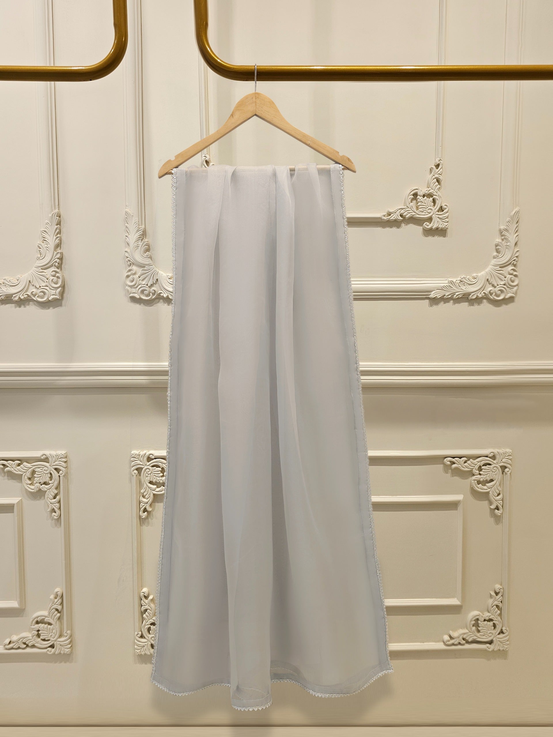 3 Piece - Pure Embroidered Cotton Net Suit S112035 - Image 6