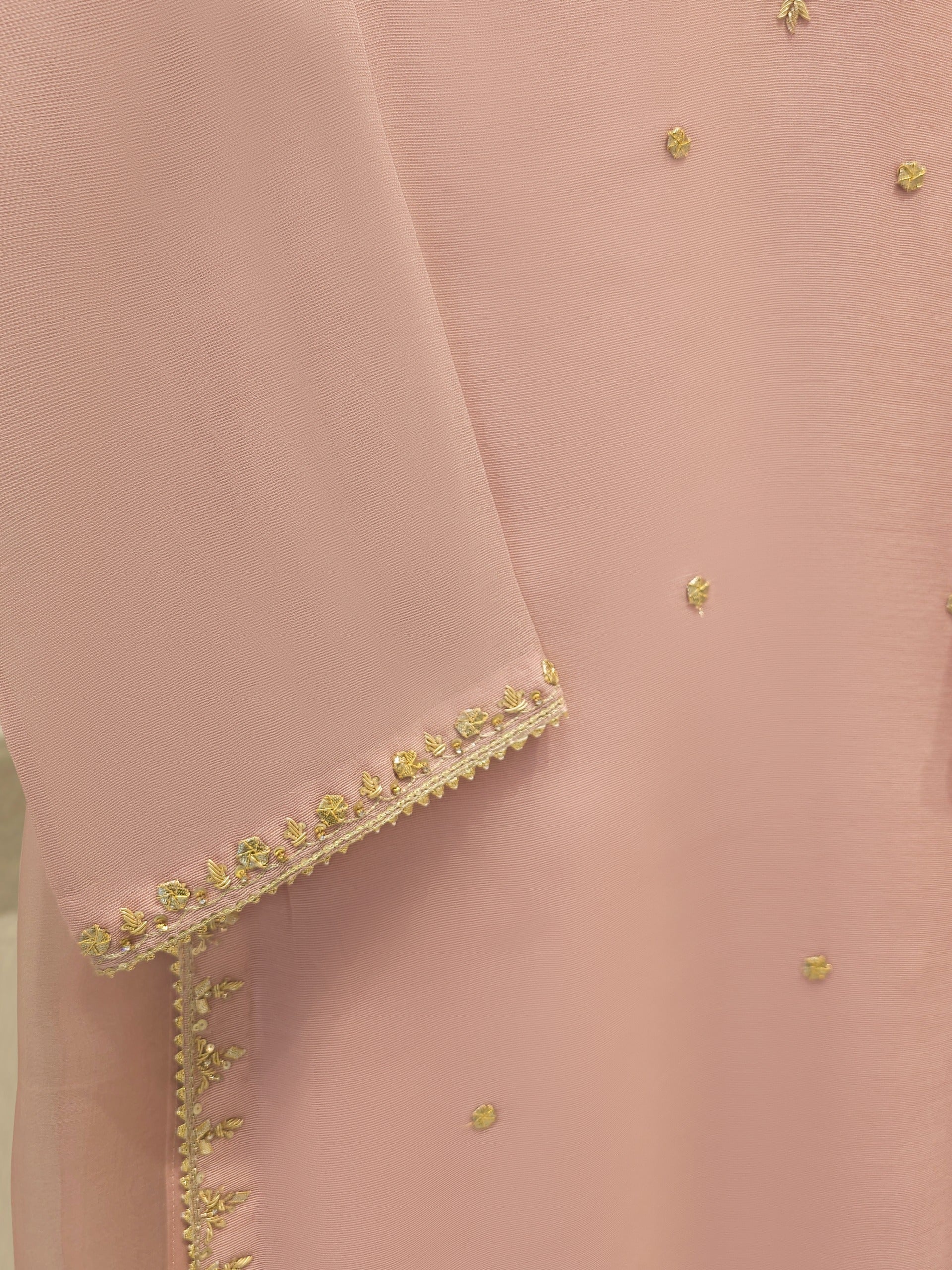 3 Piece - Pure Embroidered Cotton Net Suit S112037 - Image 3