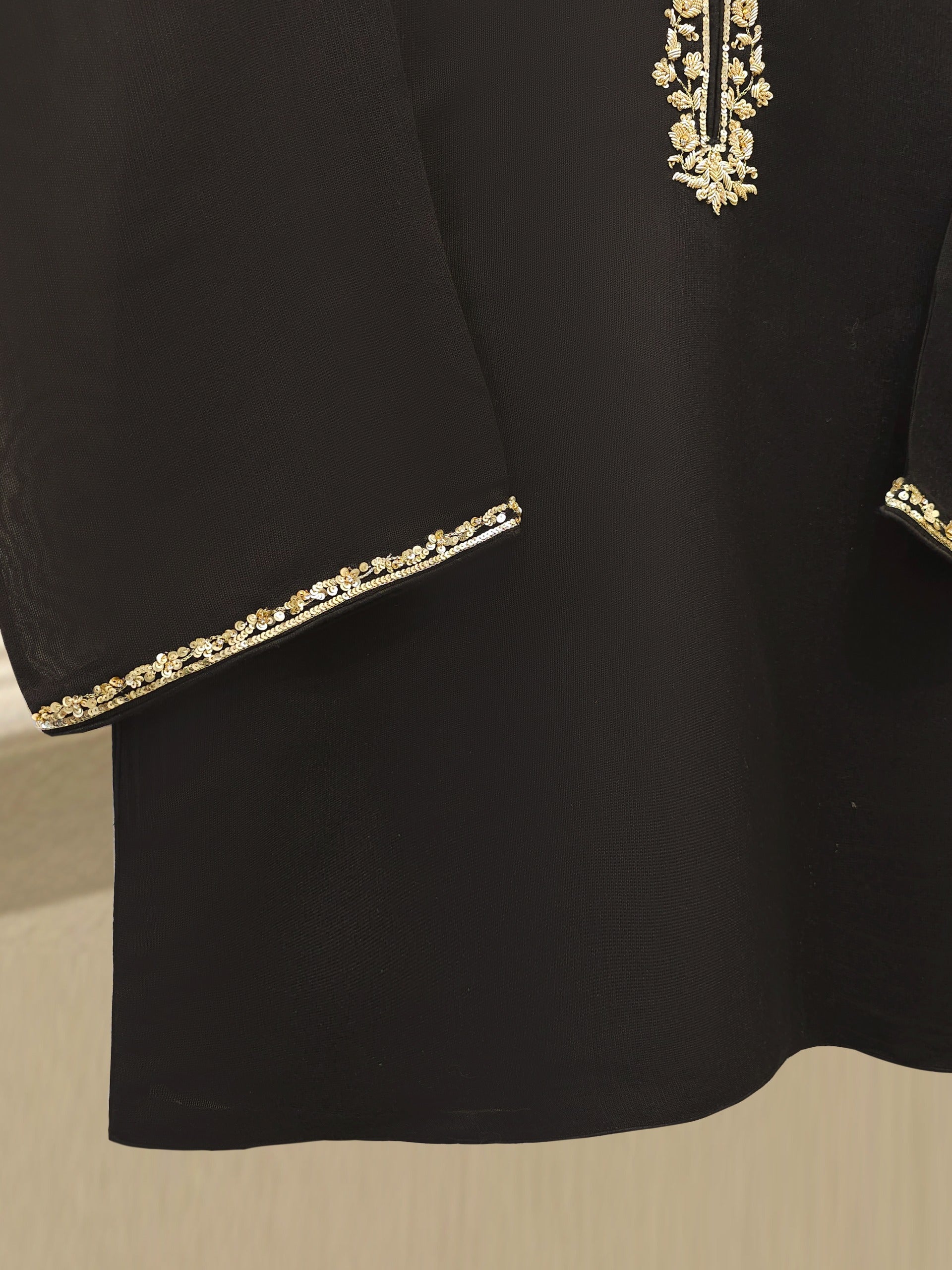 3 Piece - Pure Embroidered Cotton Net Suit S112045 - Image 3