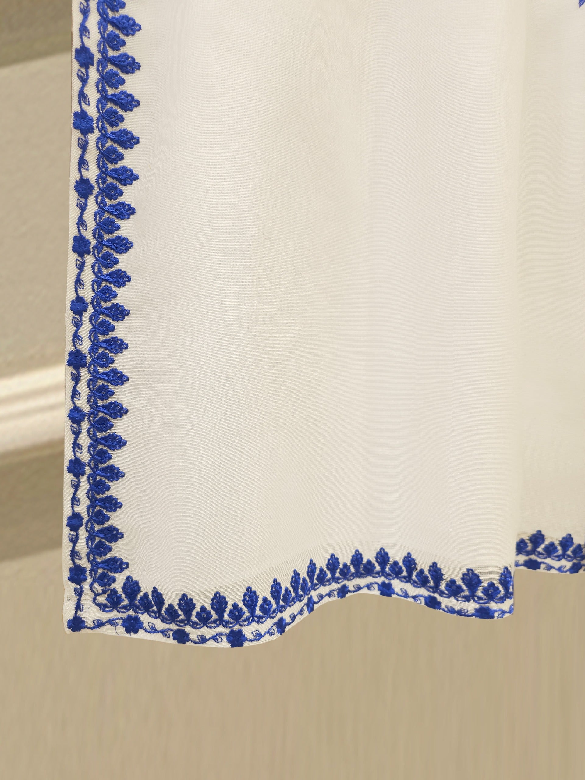 3 Piece - Pure Embroidered Cotton Net Suit S112057 - Image 4
