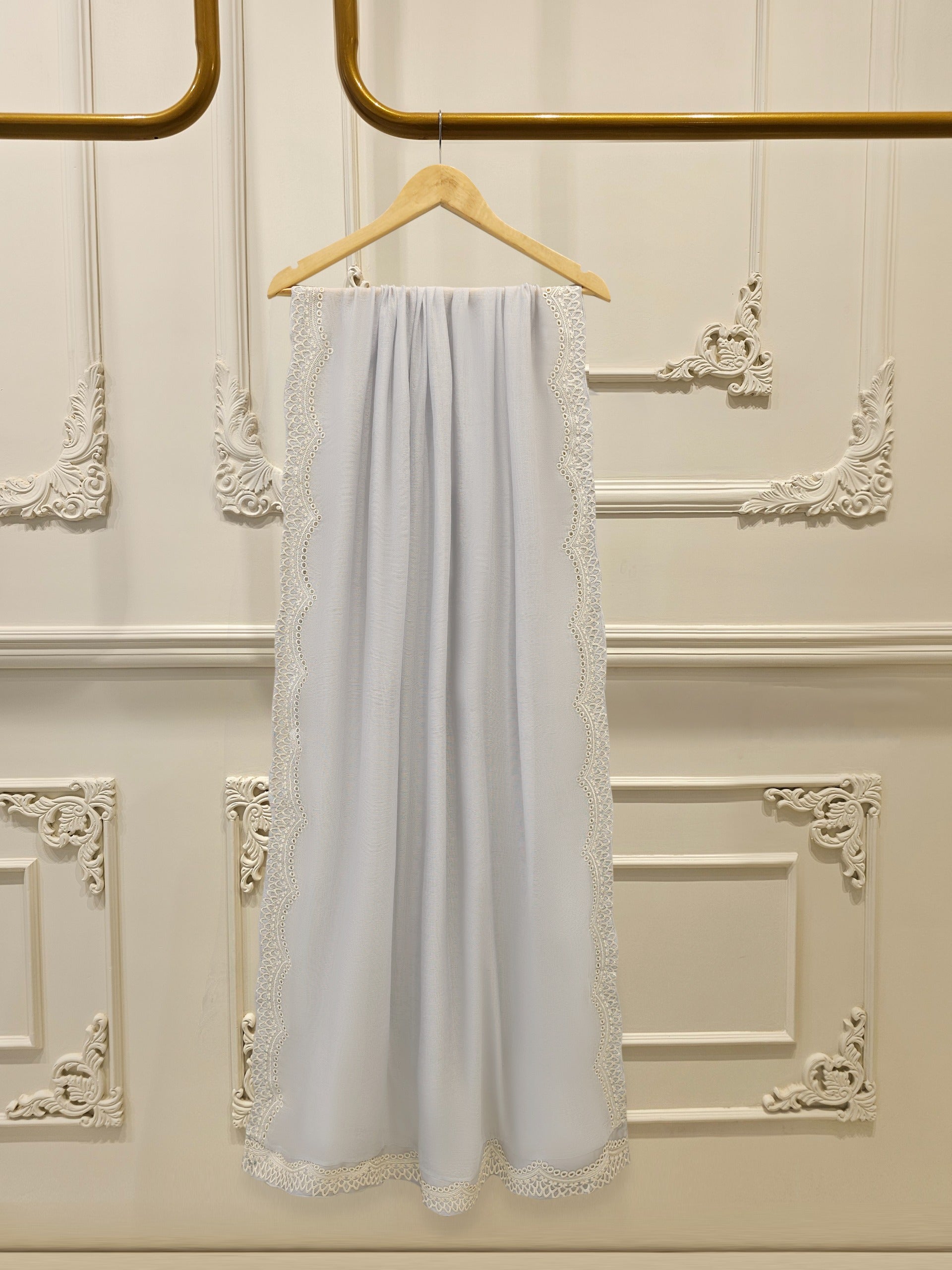 3 Piece - Pure Embroidered Cotton Net Suit S112081 - Image 6