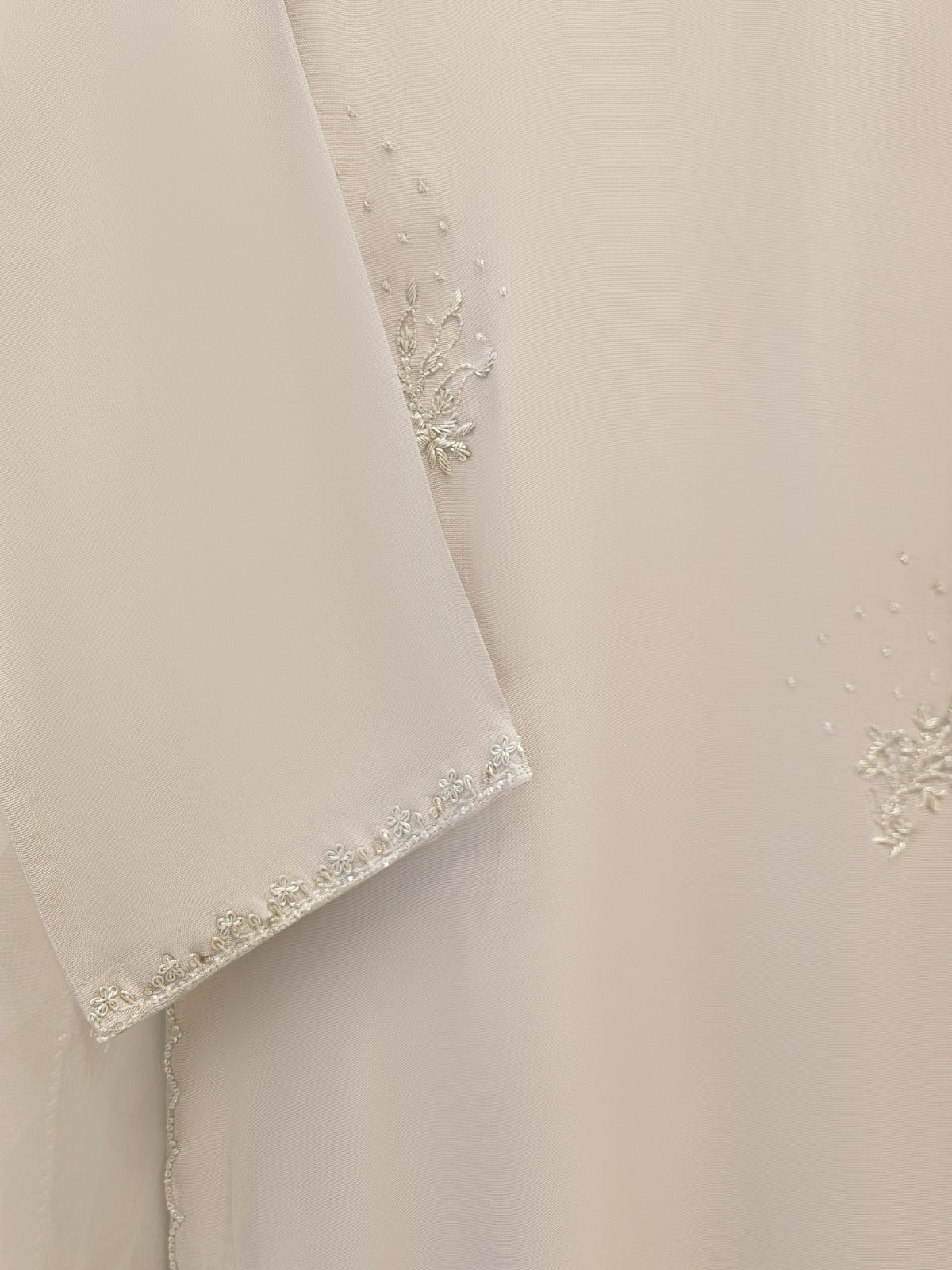 3 Piece - Pure Embroidered Cotton Net Suit S112100 - Image 3