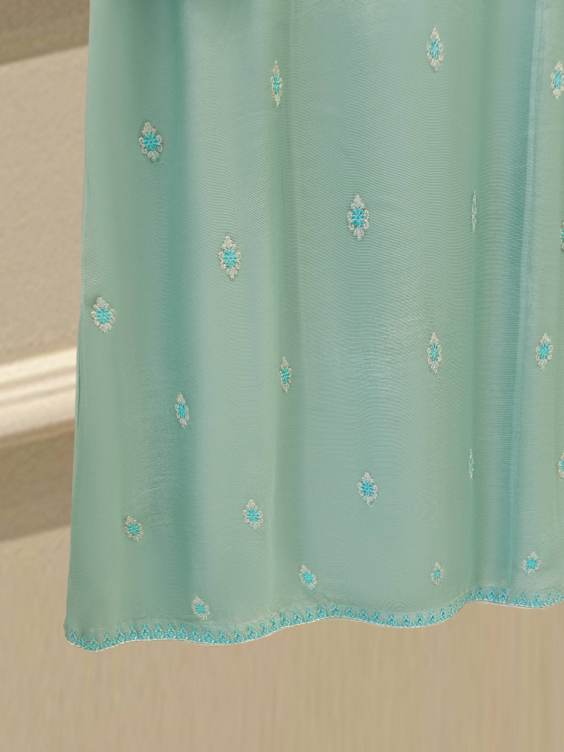 3 Piece - Pure Embroidered Cotton Net Suit S112121 - Image 5