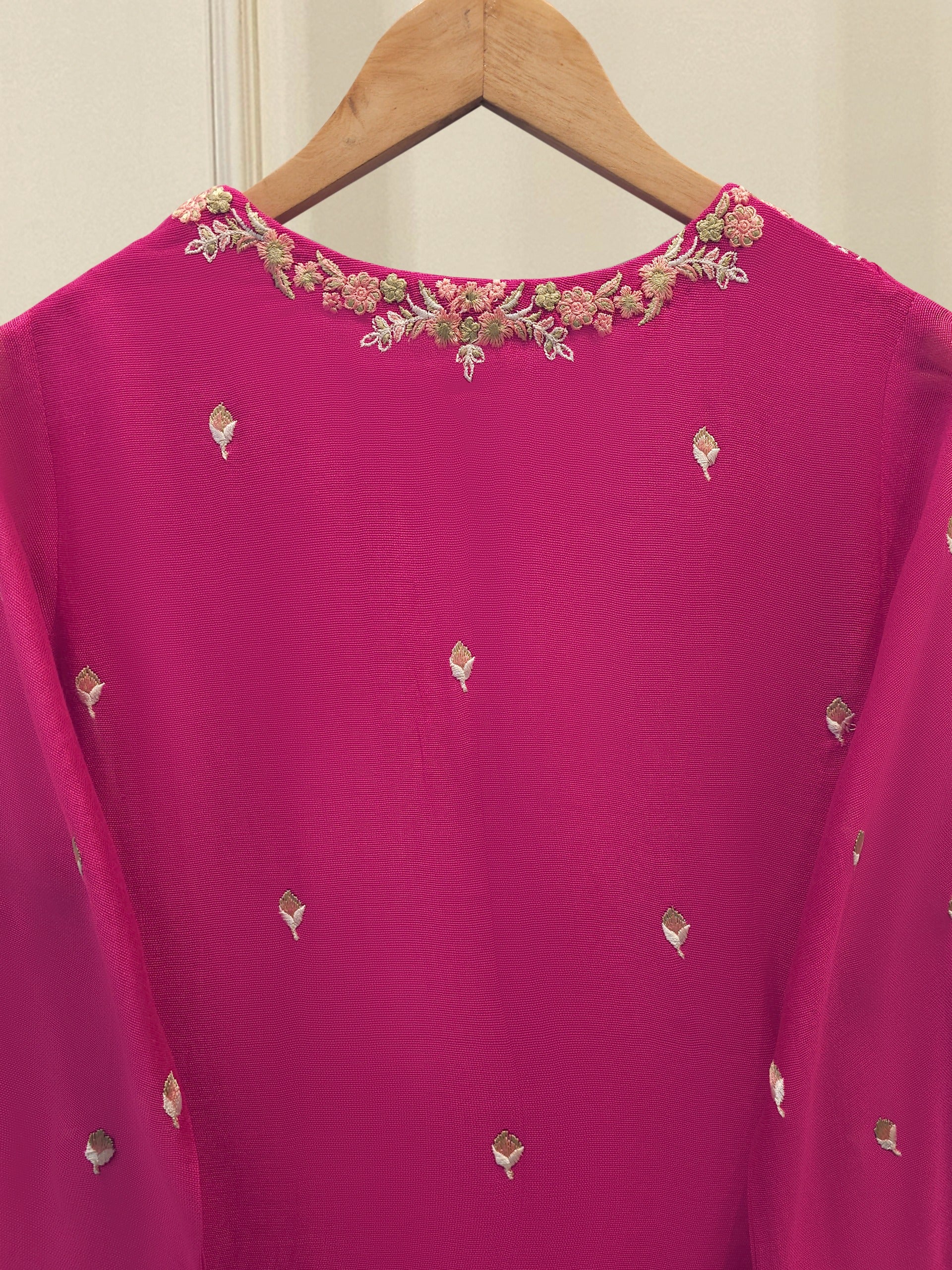 3 Piece - Pure Embroidered Cotton Net Suit S112196 - Image 6