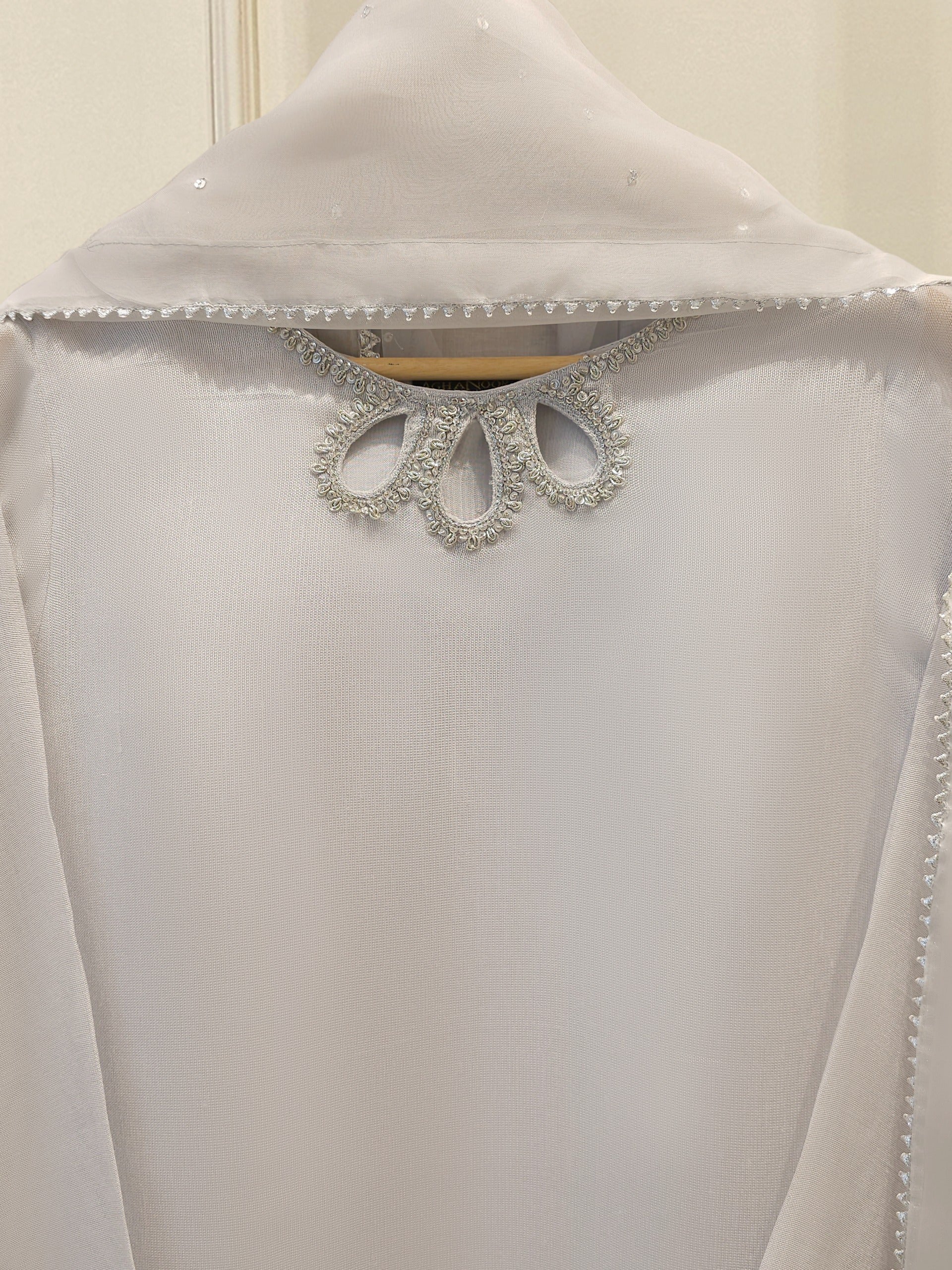 3 Piece - Pure Embroidered Cotton Net Suit S112206 - Image 2