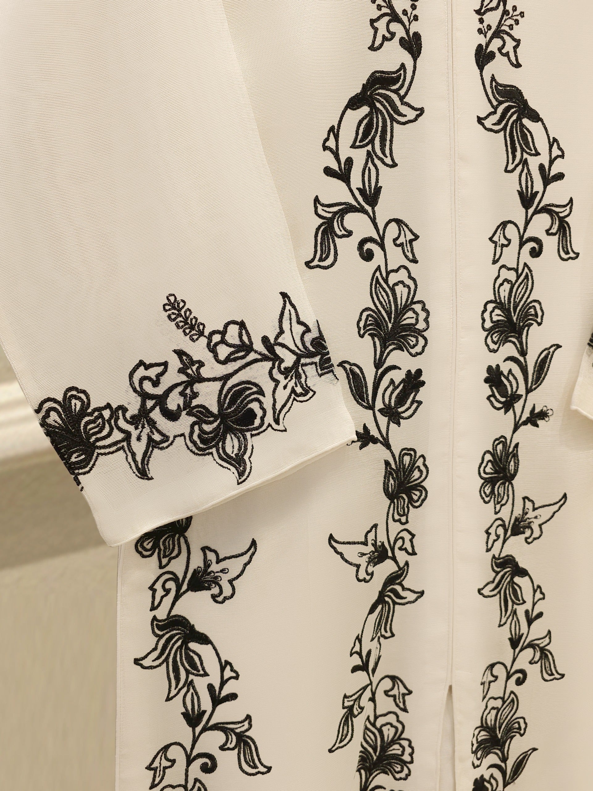 3 Piece - Pure Embroidered Cotton Net Suit S112348 - Image 3