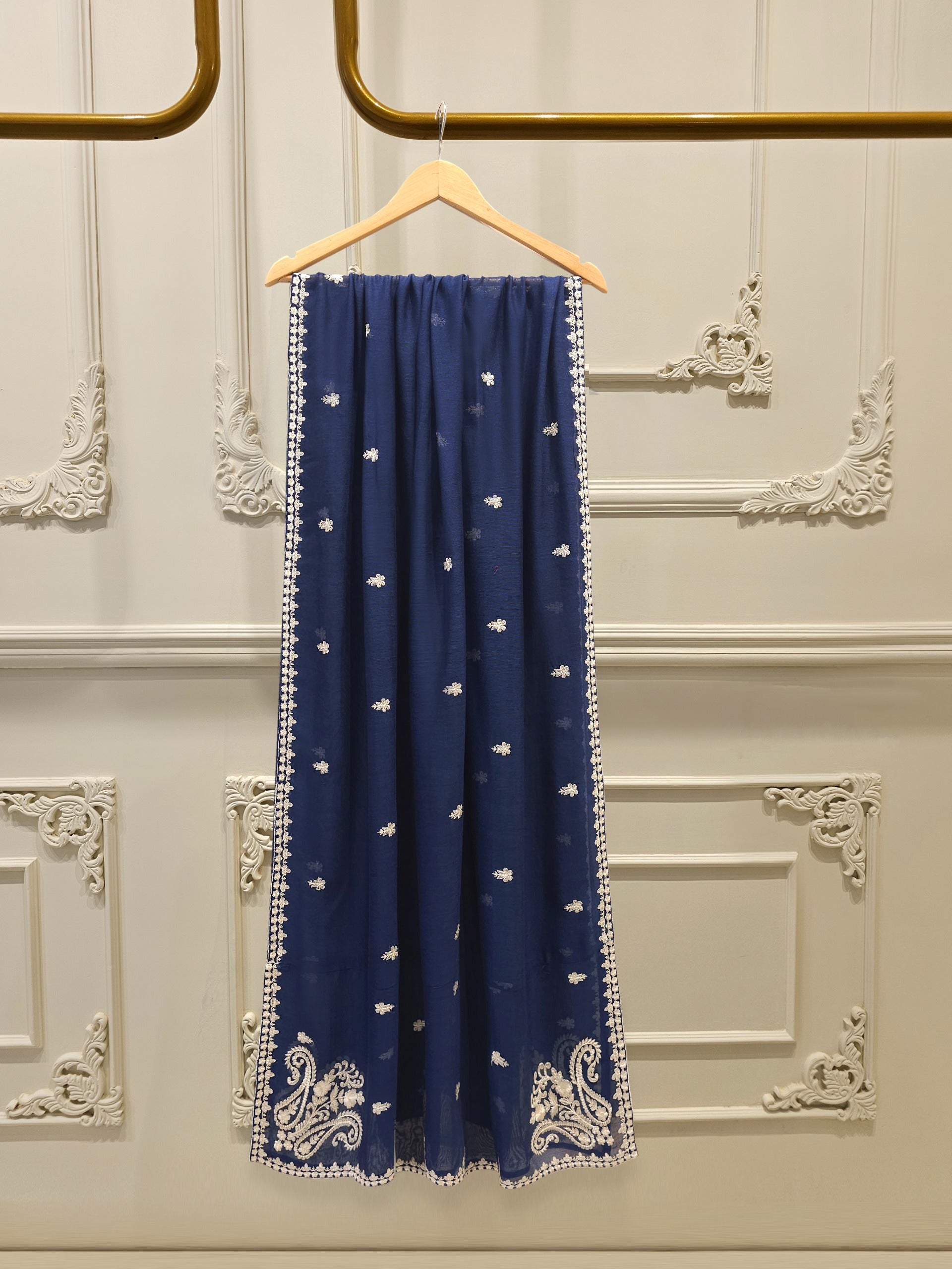 3 Piece - Pure Embroidered Cotton Net Suit S112354 - Image 7