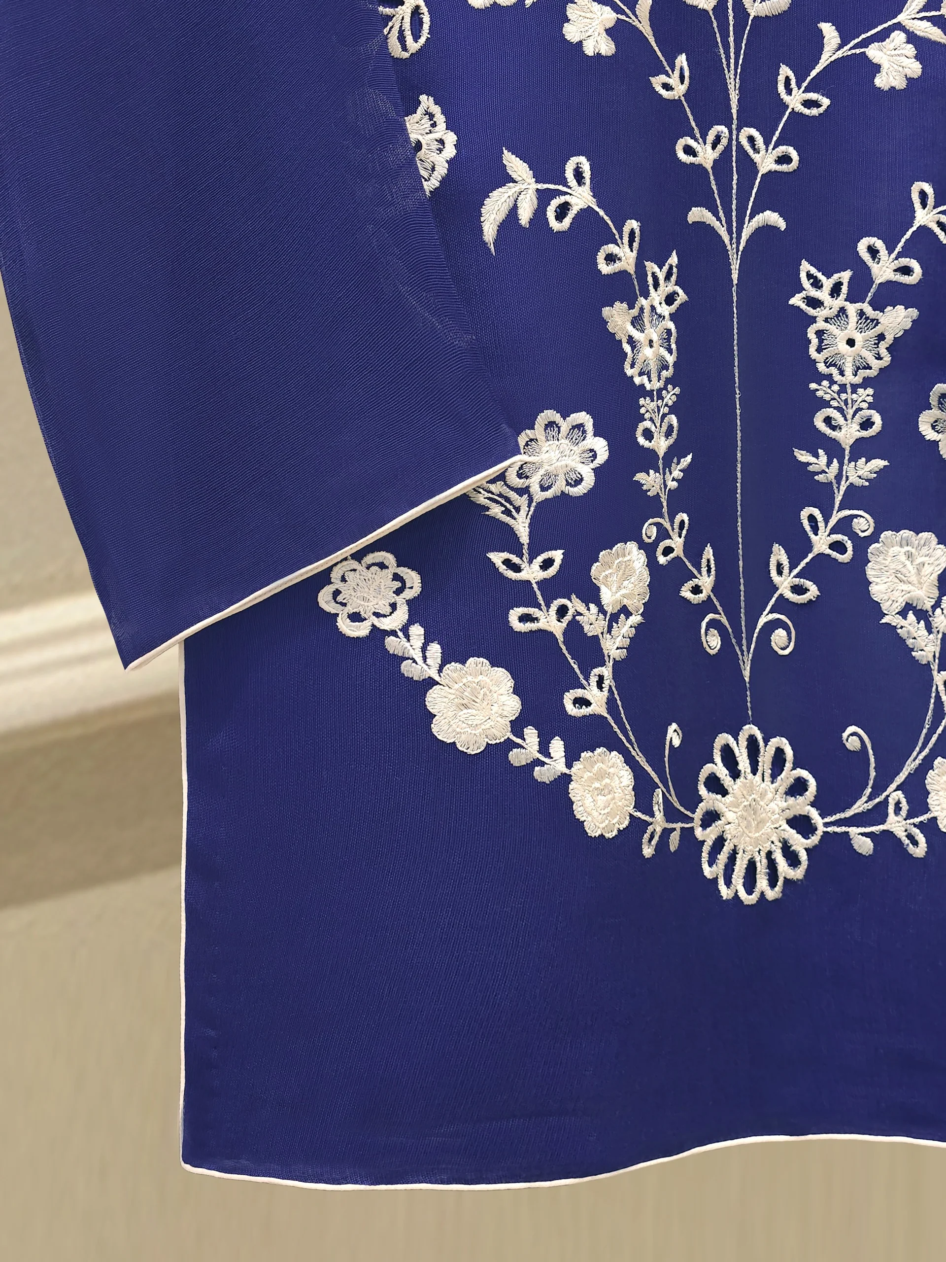 3 Piece - Pure Embroidered Cotton Net Suit S112429 - Image 3