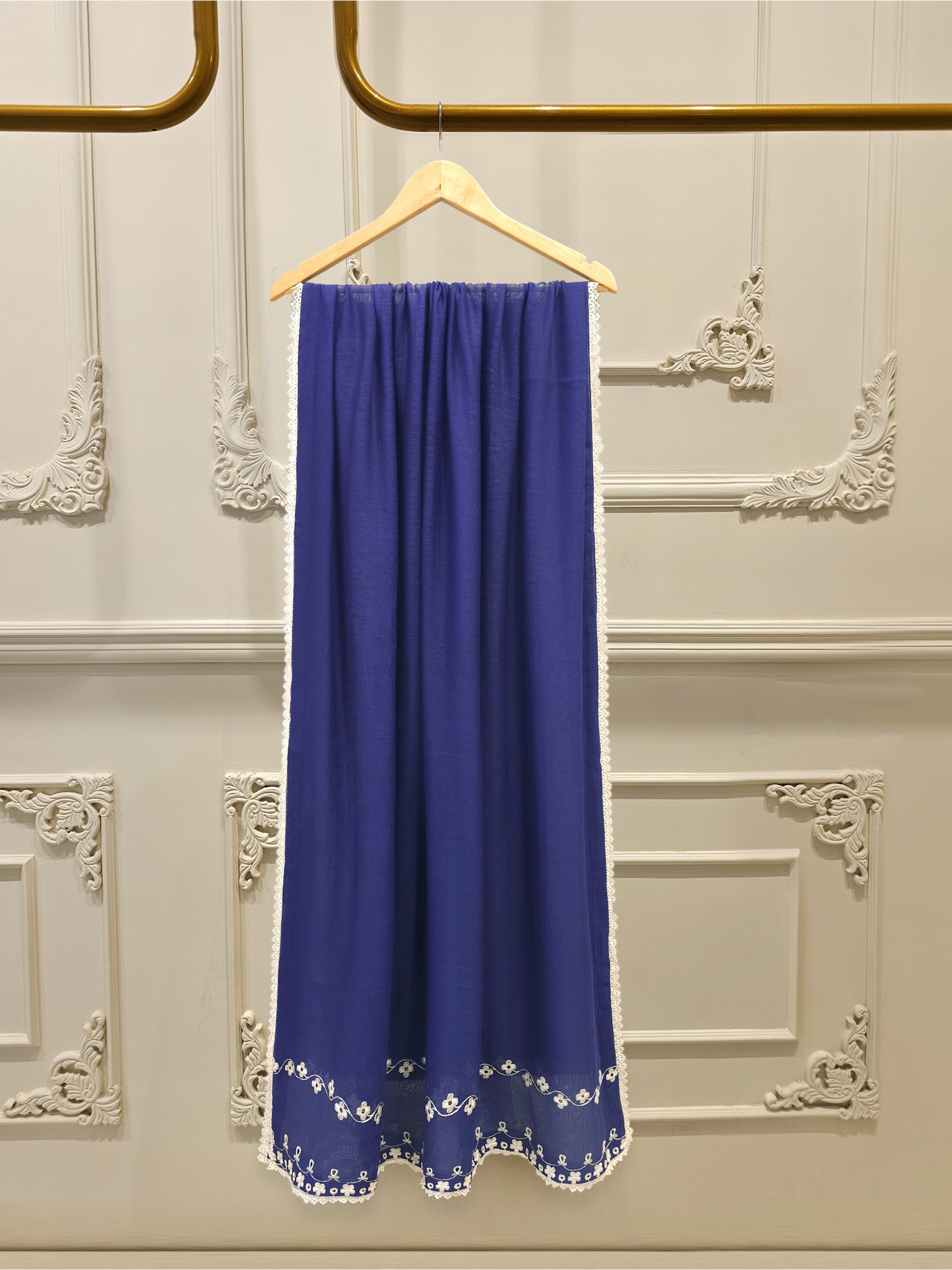 3 Piece - Pure Embroidered Cotton Net Suit S112429 - Image 5