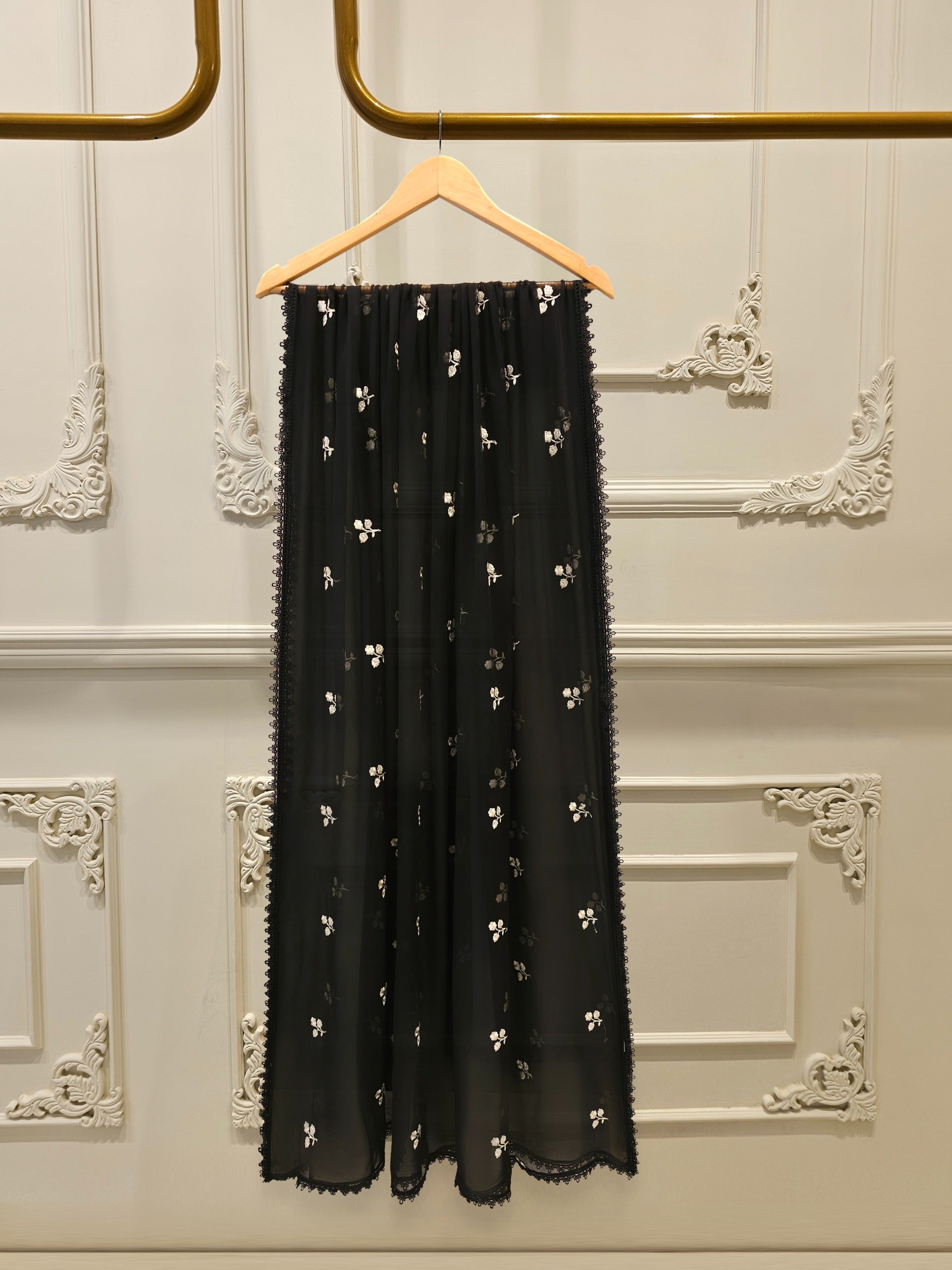 3 Piece - Pure Embroidered Cotton Net Suit S112440 - Image 6