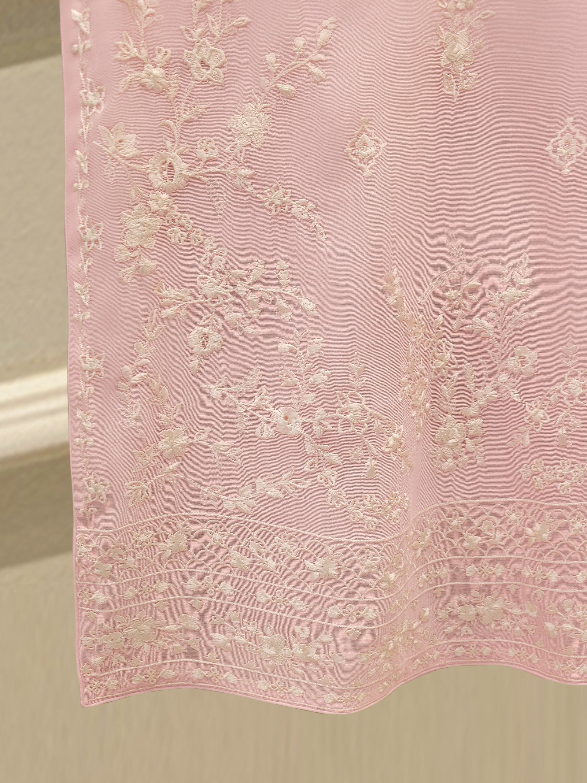 3 Piece - Pure Embroidered Cotton Net Suit S112441 - Image 4