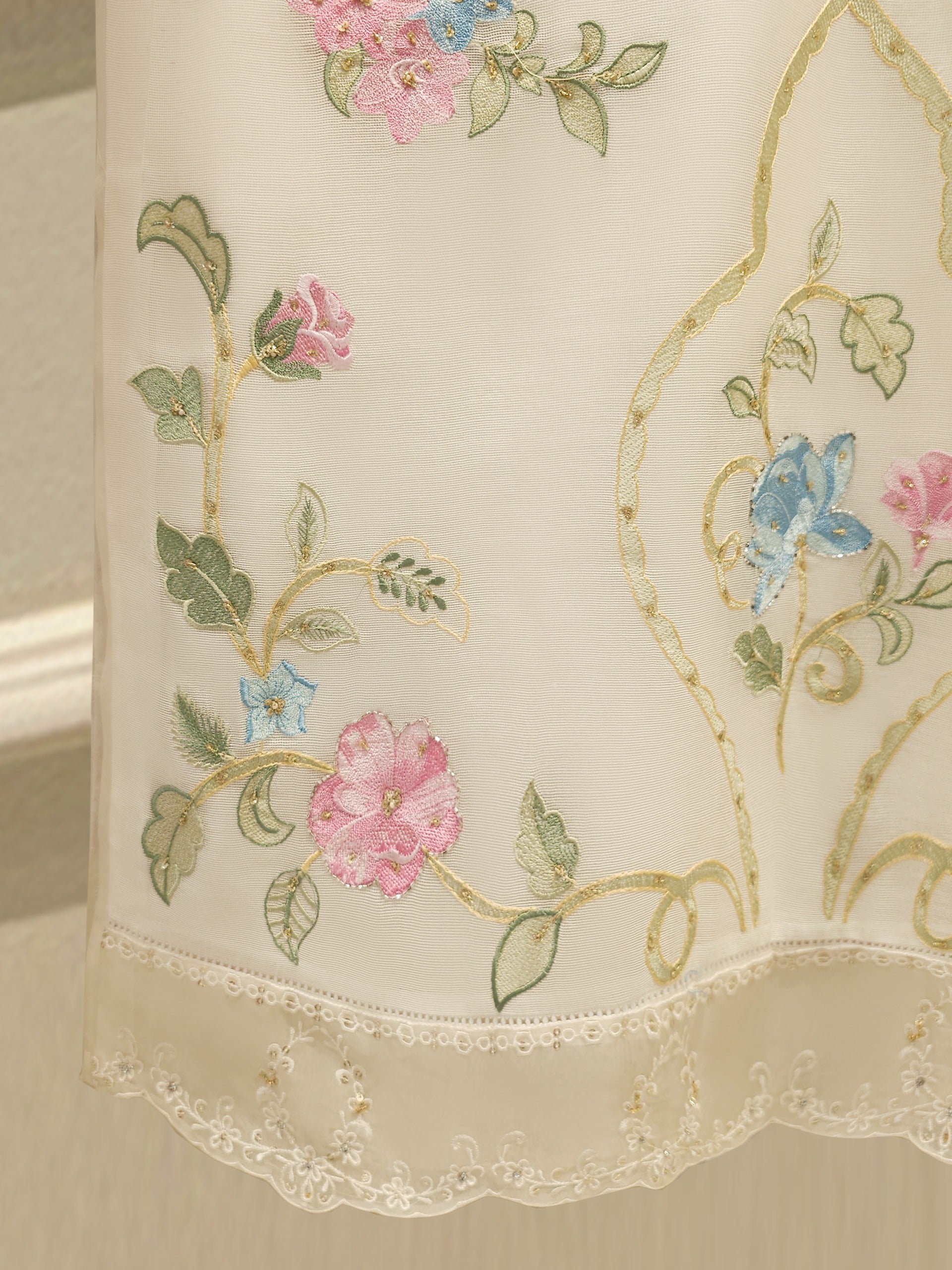 3 Piece - Pure Embroidered Cotton Net Suit S112489 - Image 4