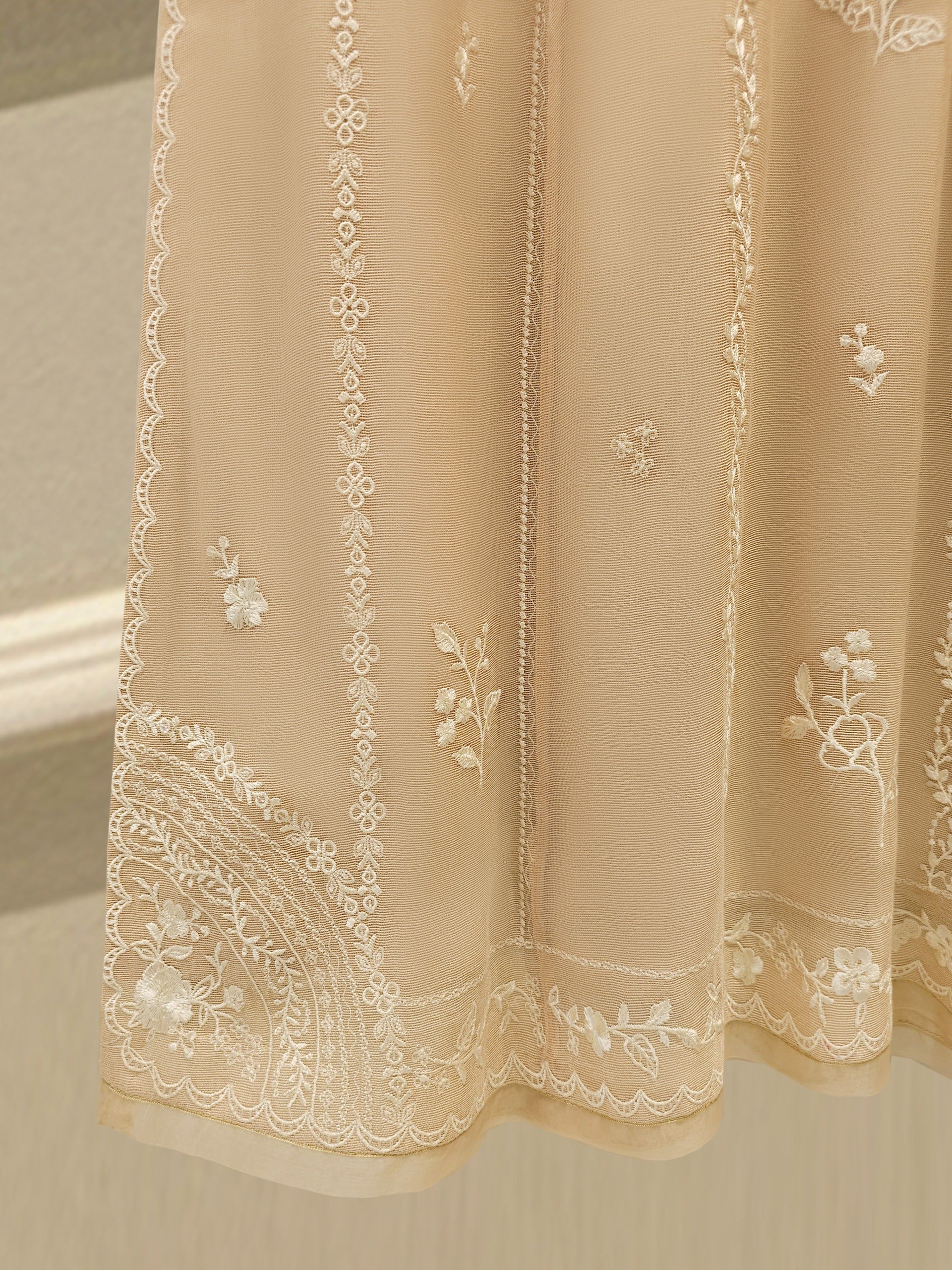 3 Piece - Pure Embroidered Cotton Net Suit S112680 - Image 6