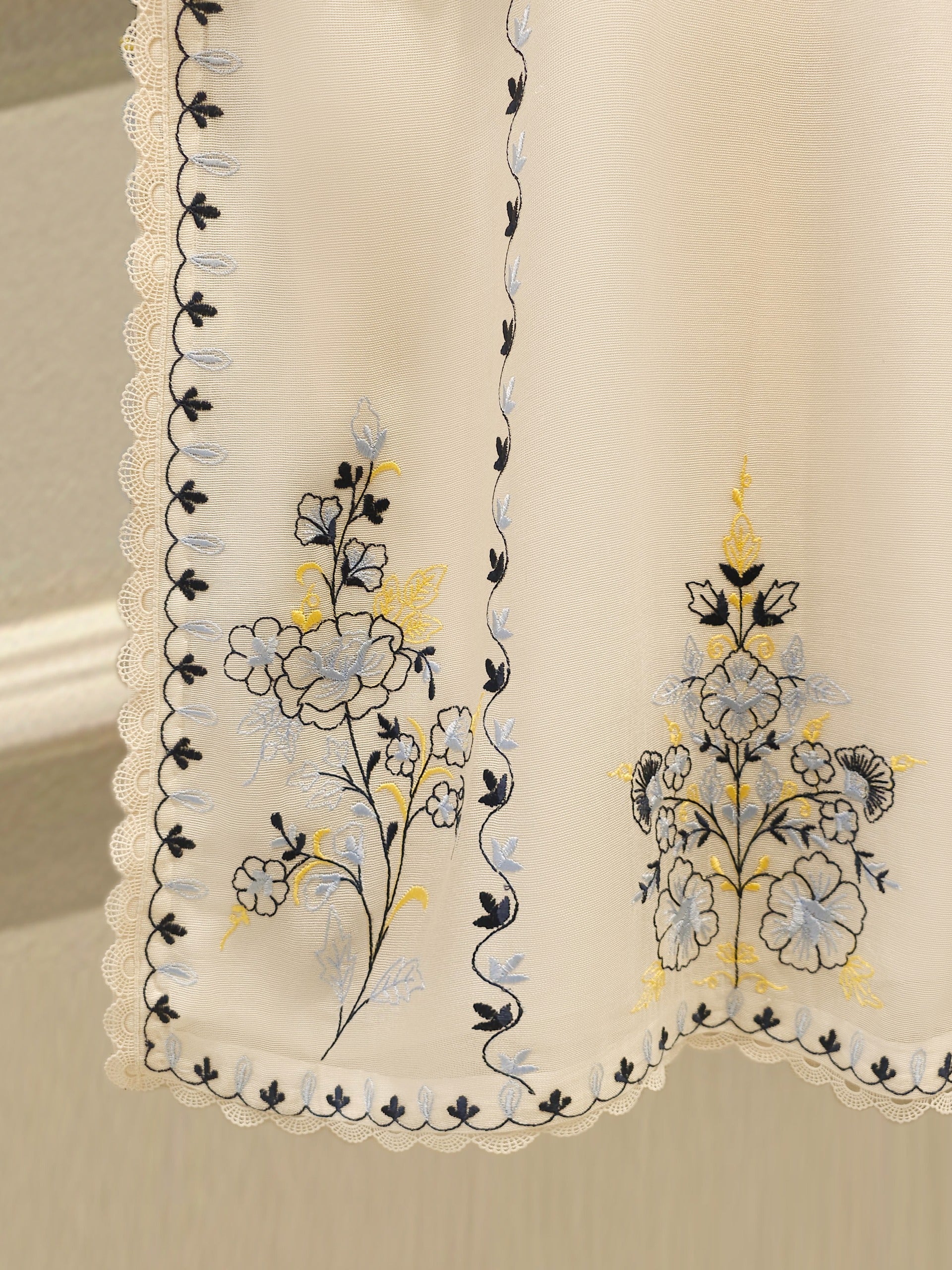 3 Piece - Pure Embroidered Cotton Net Suit S112778 - Image 4