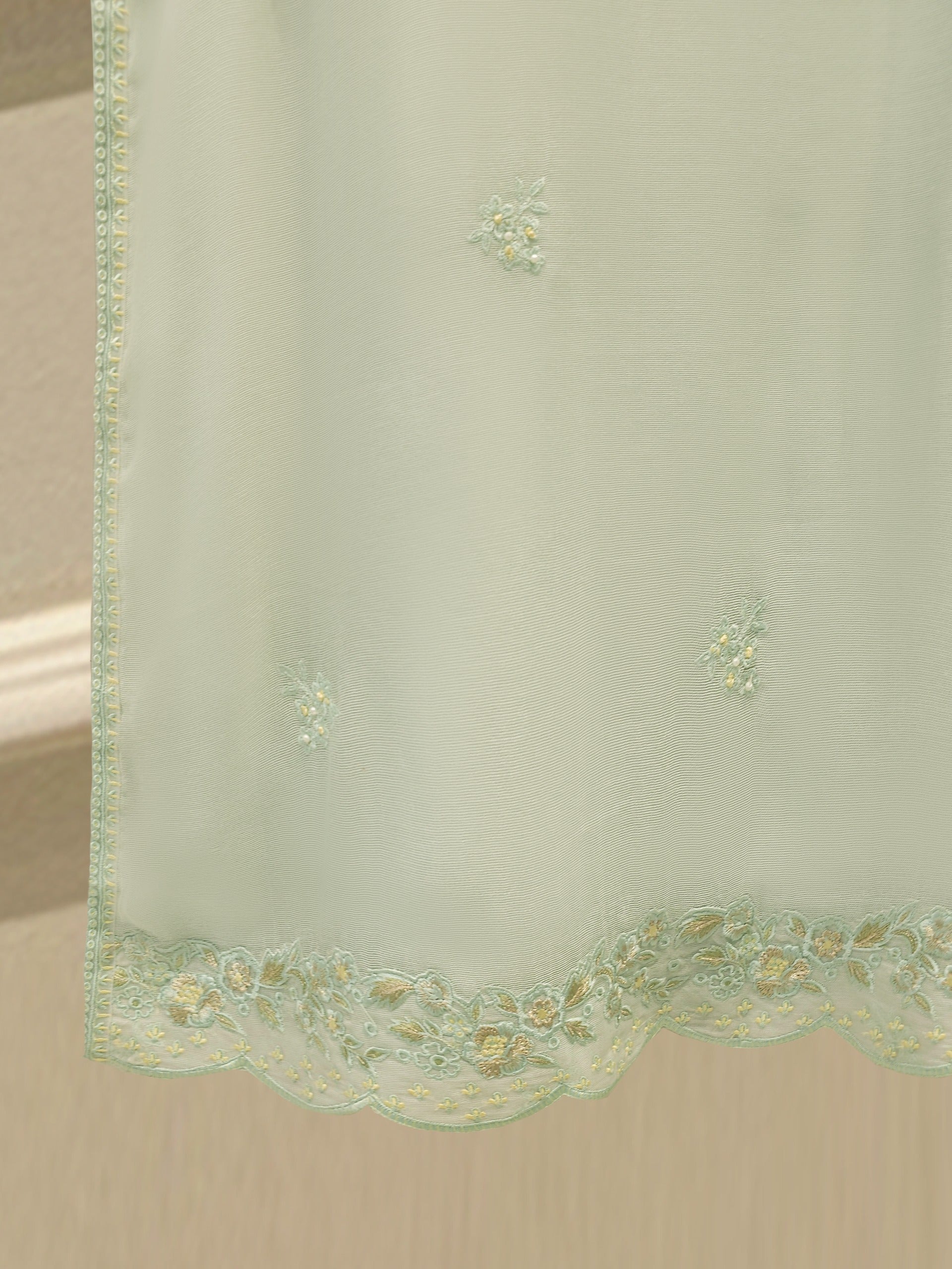 3 Piece - Pure Embroidered Cotton Net Suit S112781 - Image 6
