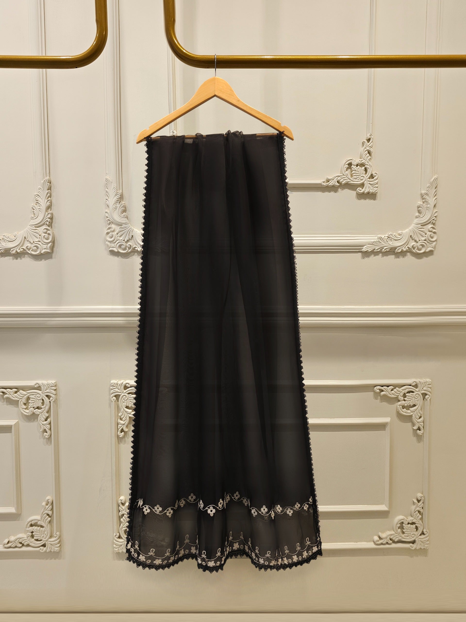 3 Piece - Pure Embroidered Cotton Net Suit S112804 - Image 6