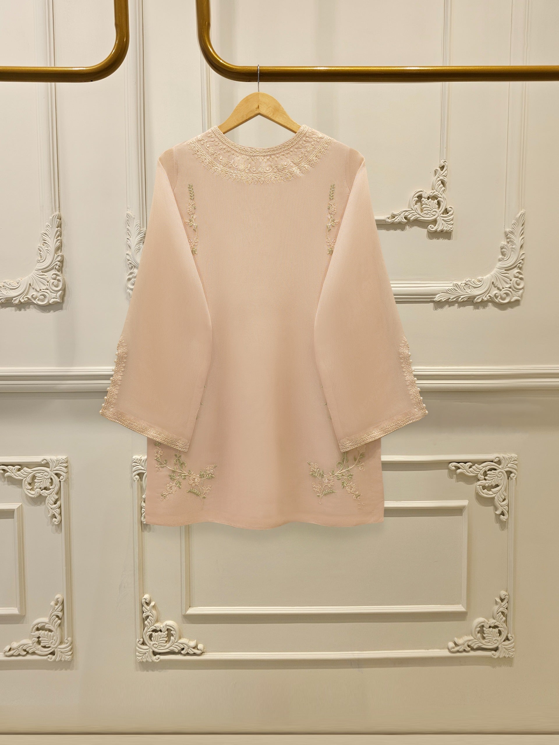 3 Piece - Pure Embroidered Cotton Net Suit S112893 - Image 4