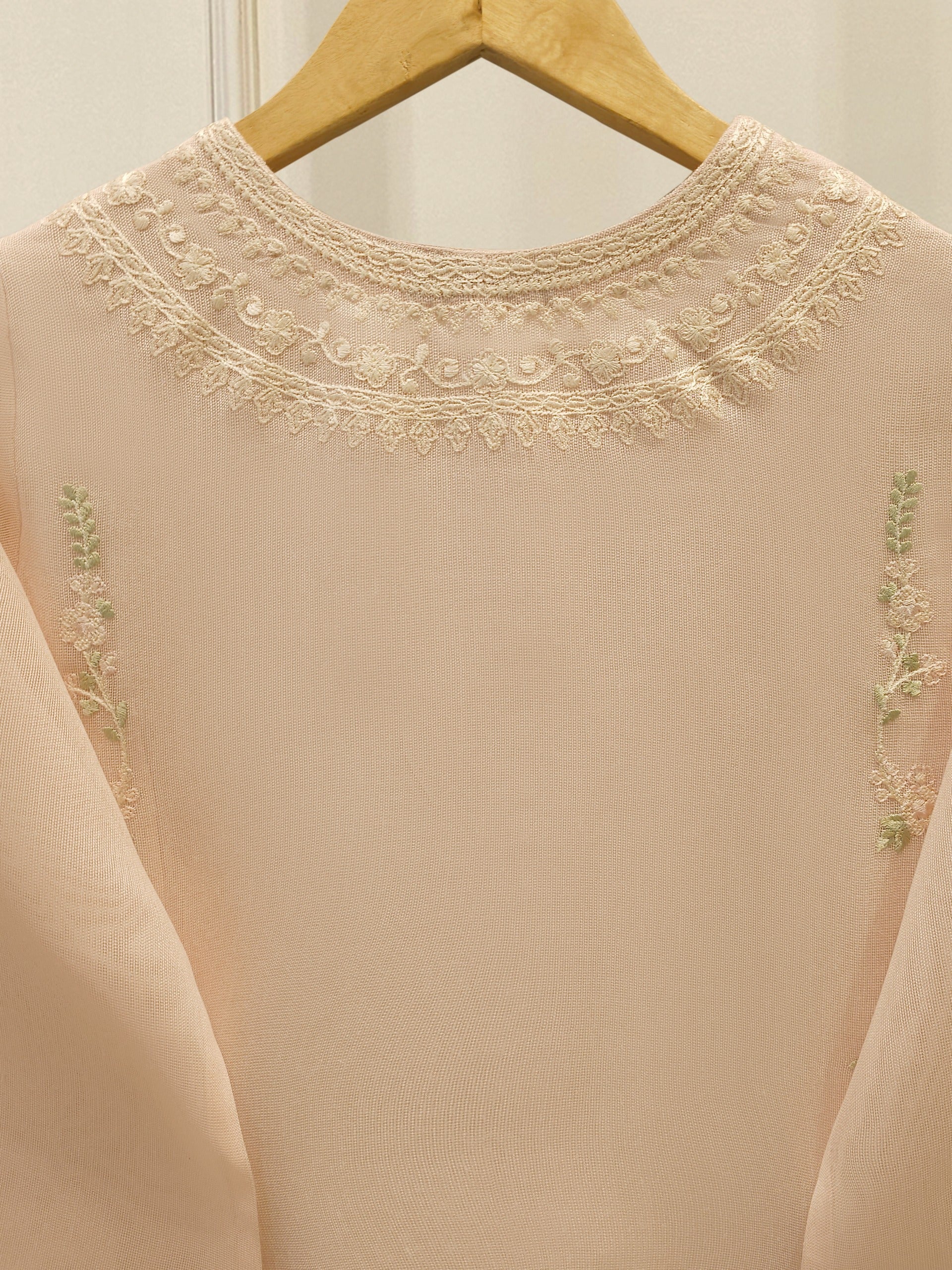3 Piece - Pure Embroidered Cotton Net Suit S112893 - Image 5
