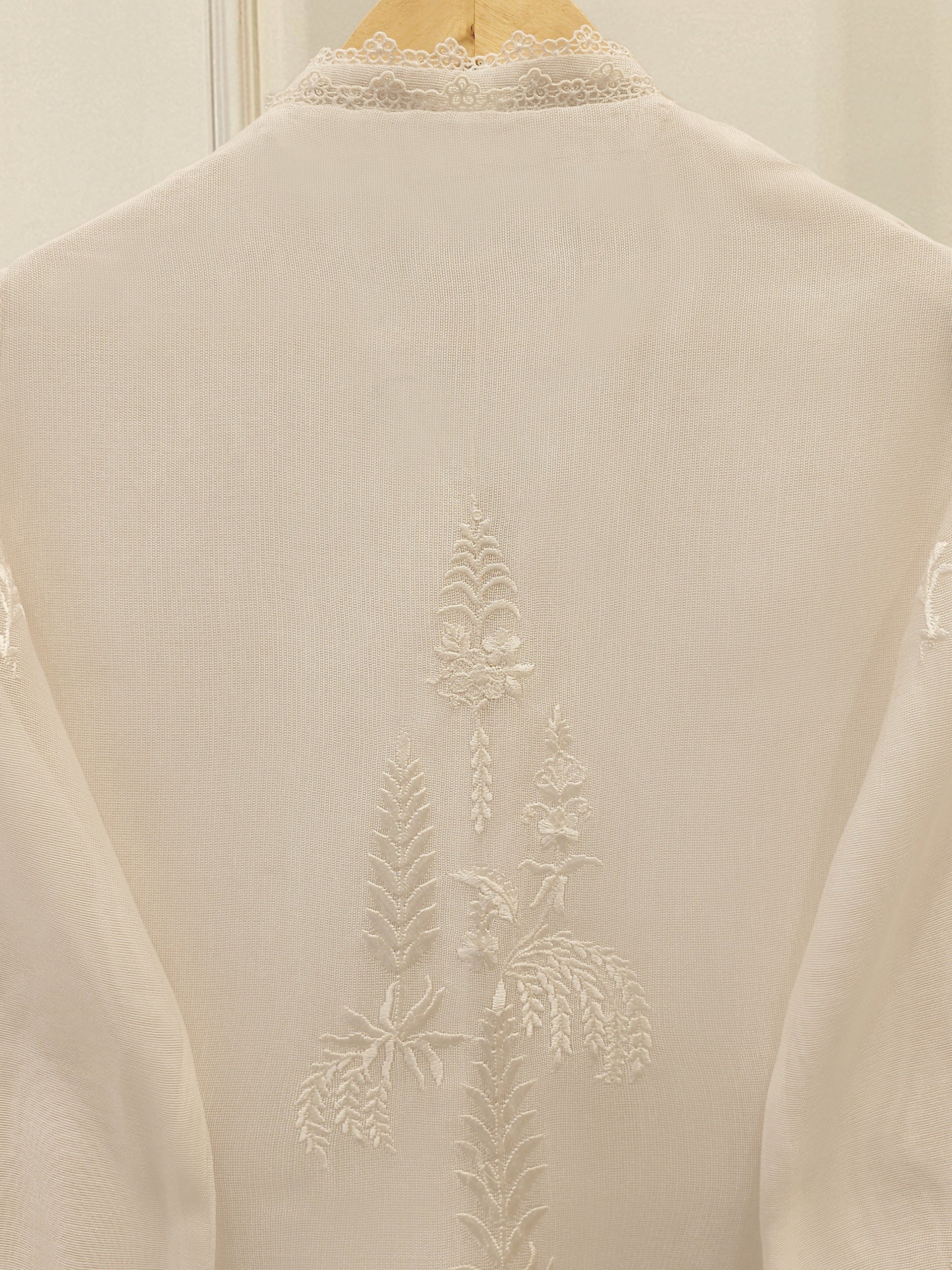 3 Piece - Pure Embroidered Cotton Net Suit S112846 - Image 5
