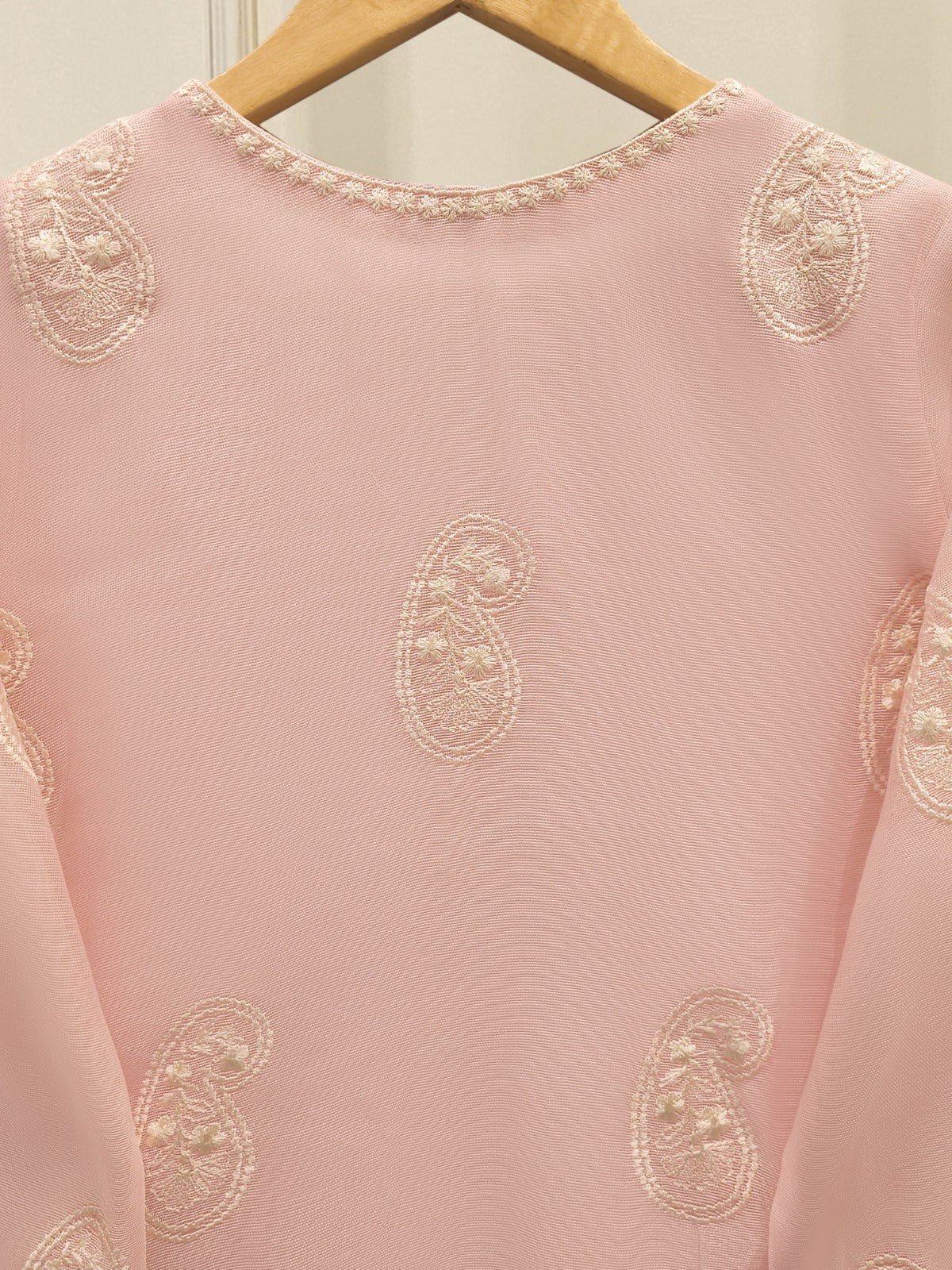 3 Piece - Pure Embroidered Cotton Net Suit S112866 - Image 6