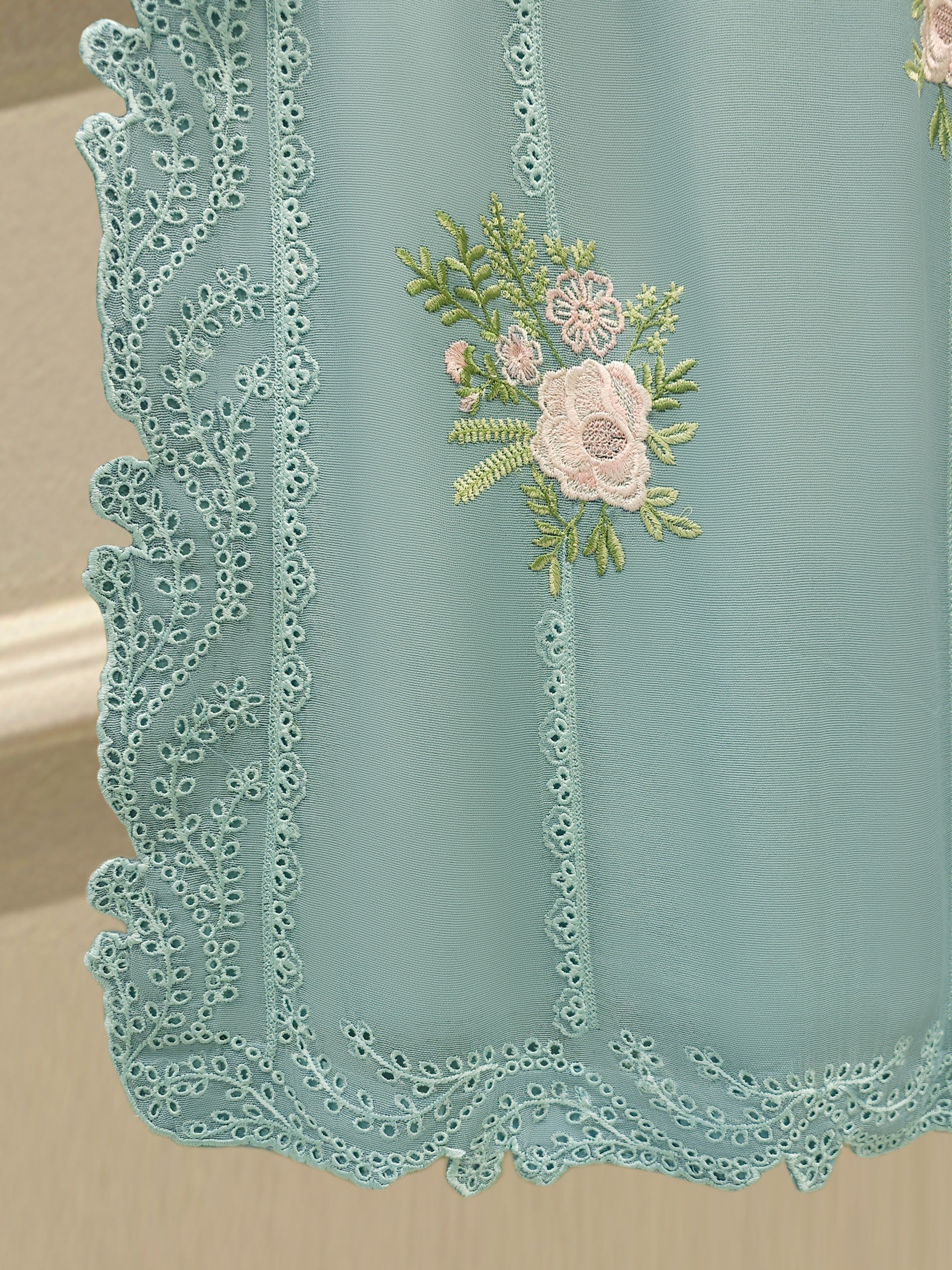 3 Piece - Pure Embroidered Cotton Net Suit S112900 - Image 4