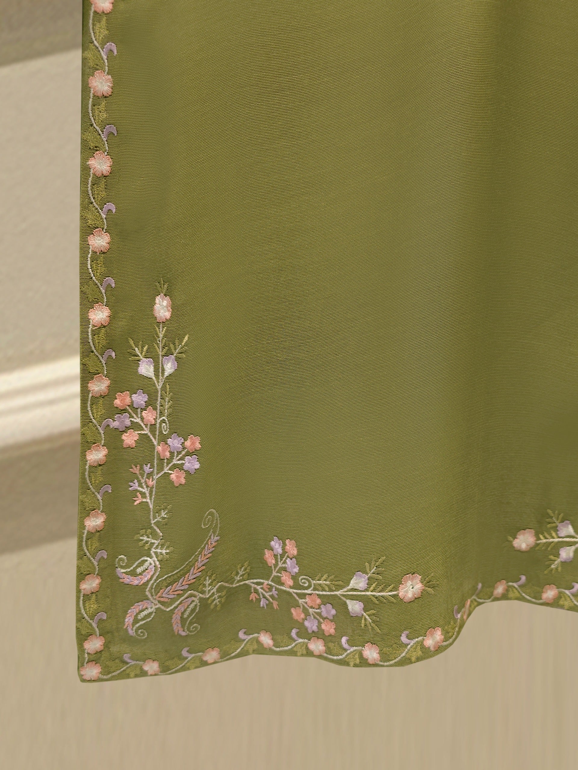 3 Piece - Pure Embroidered Cotton Net Suit S112928 - Image 4