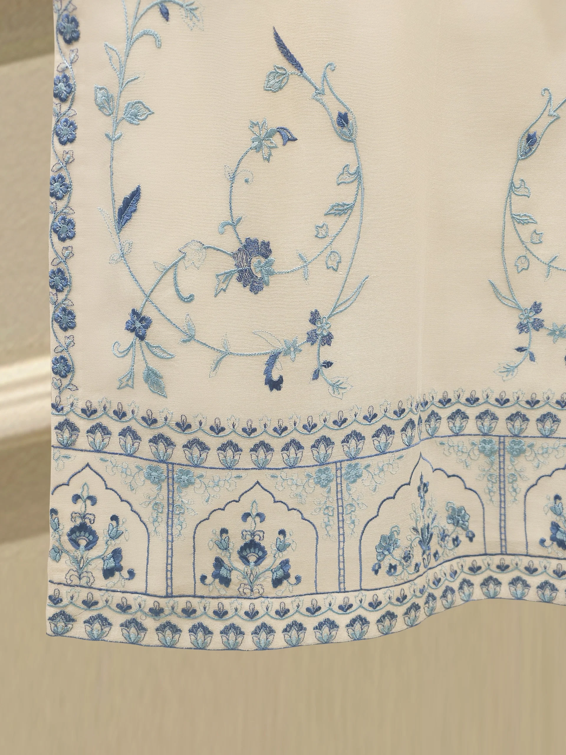 3 Piece - Pure Embroidered Cotton Net Suit S112942 - Image 4
