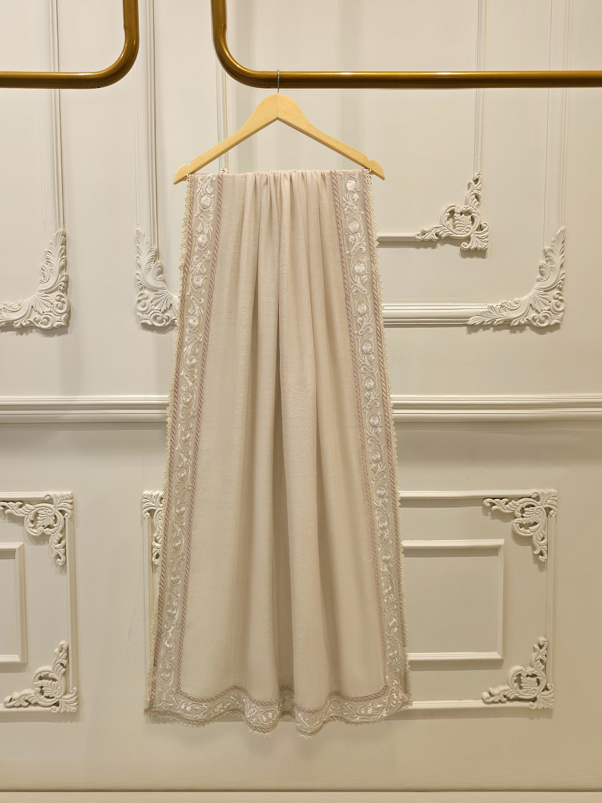 3 Piece - Pure Embroidered Cotton Net Suit S112963 - Image 6