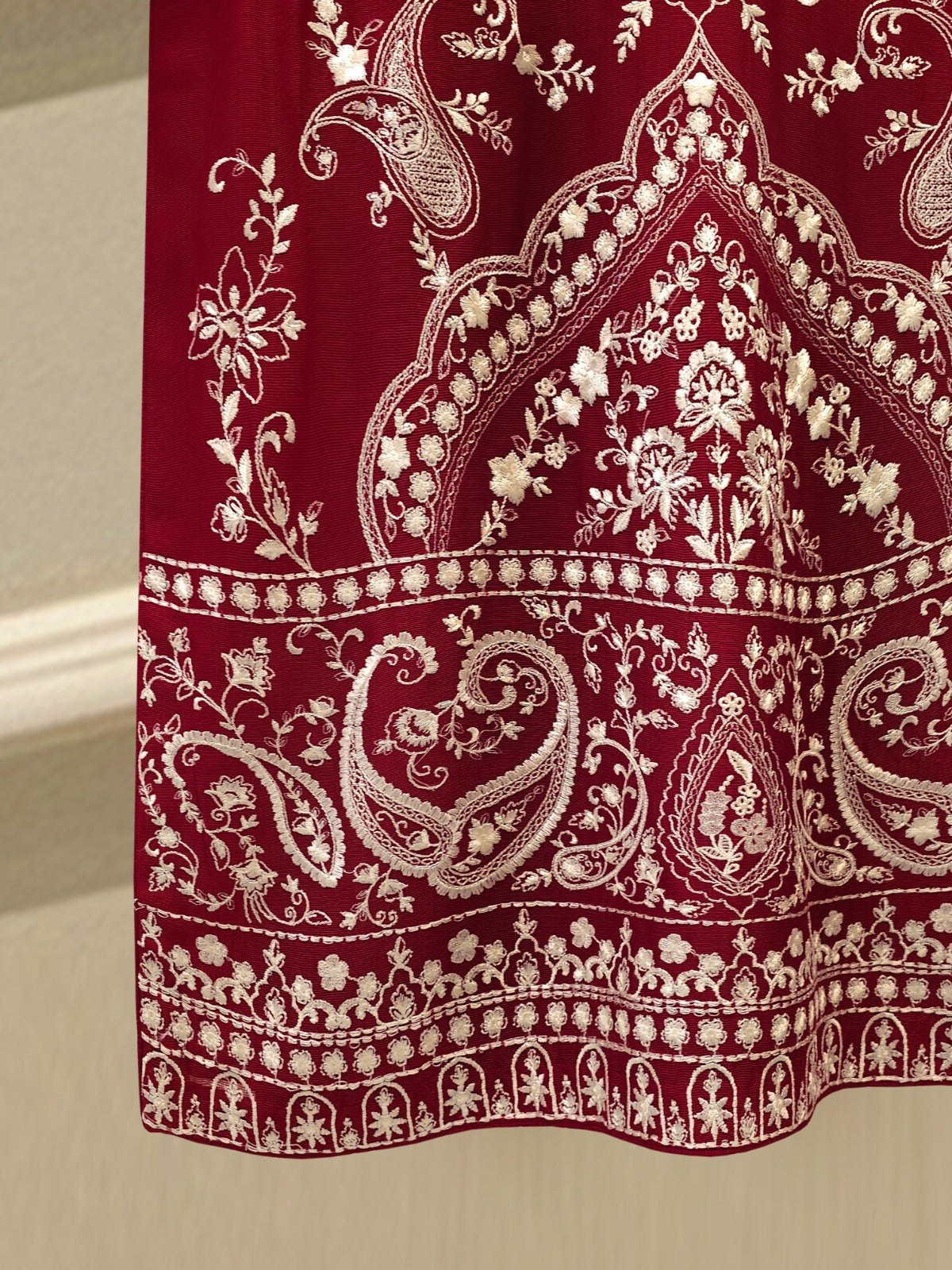 3 Piece - Pure Embroidered Cotton Net Suit S112982 - Image 3