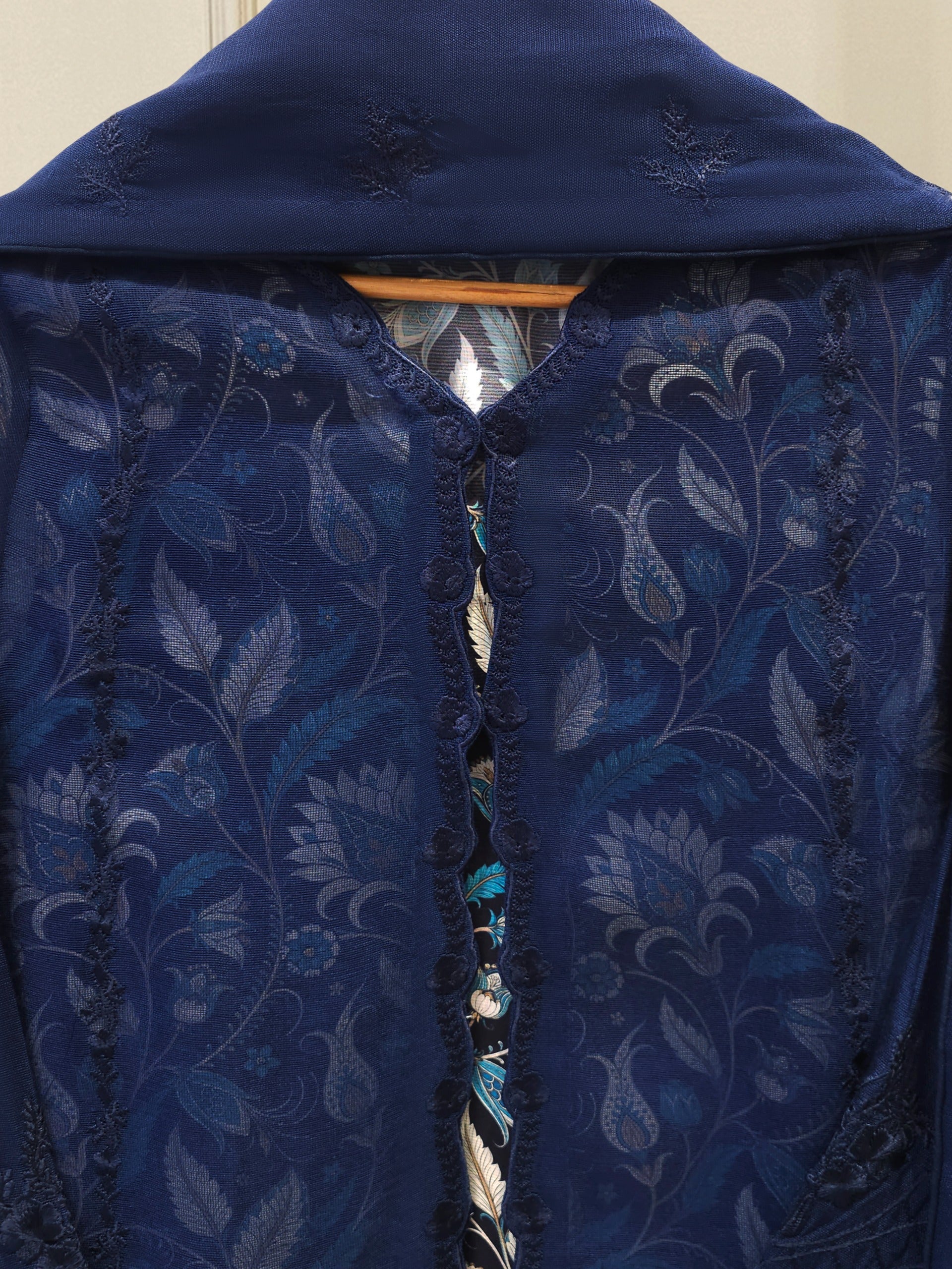3 Piece - Pure Embroidered Cotton Net Suit S113022 - Image 2