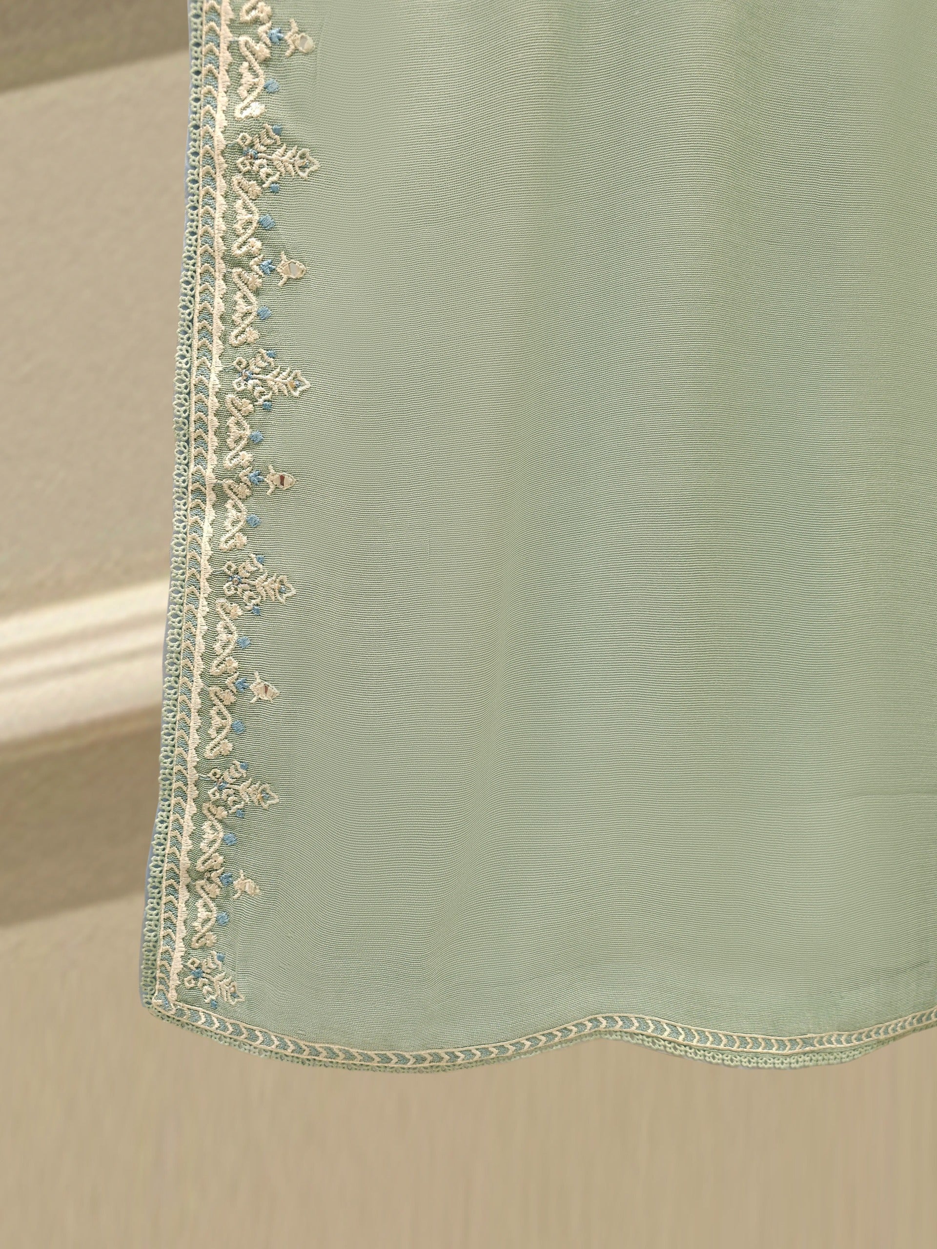 3 Piece - Pure Embroidered Cotton Net Suit S113032 - Image 5